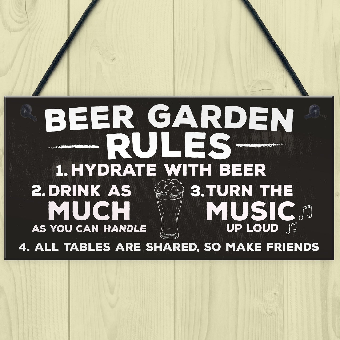 Beer Garden Rules Hanging Wall Signs Pub Garden Plaques Alcohol