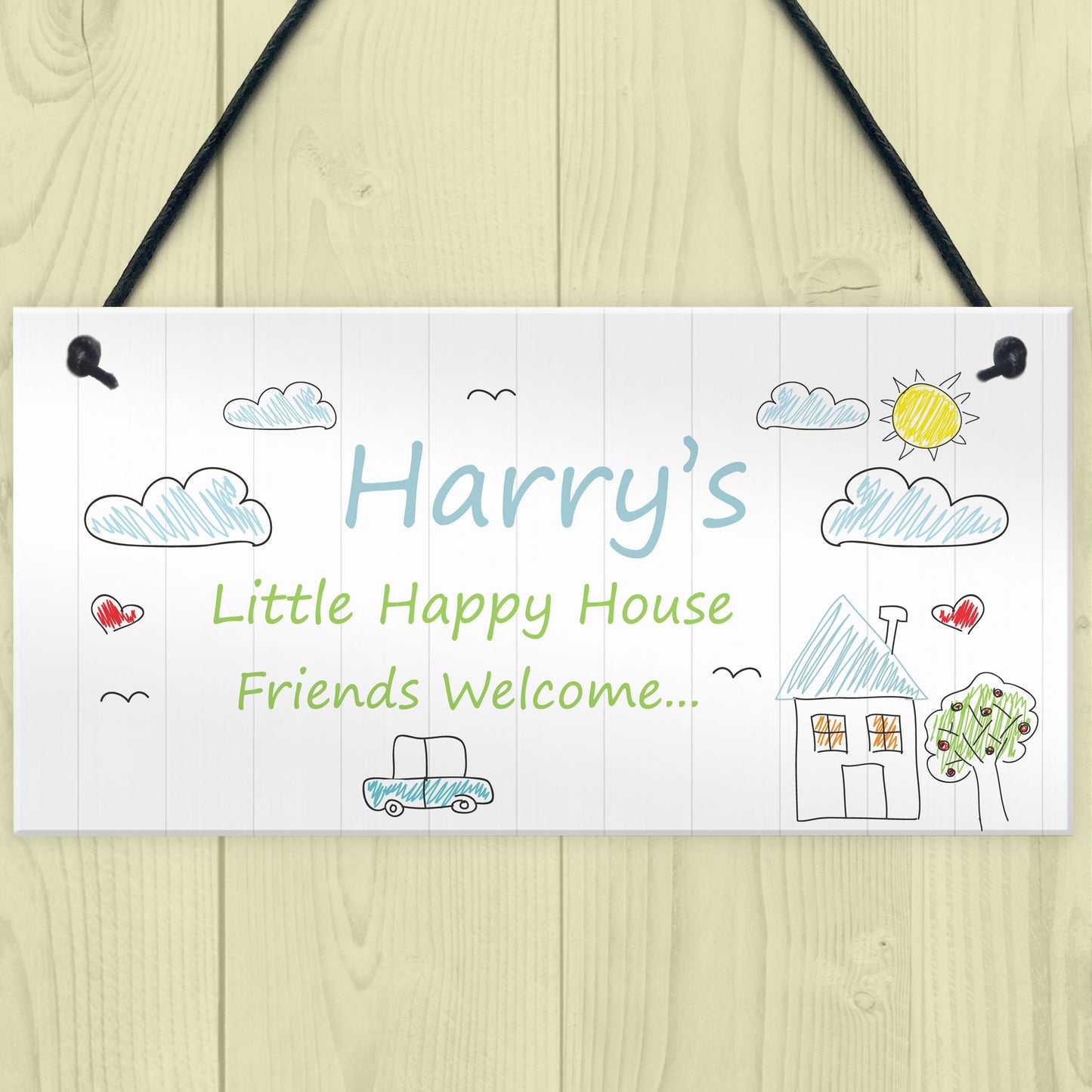 Personalised Childrens Playhouse Bedroom Wendy House Door Sign