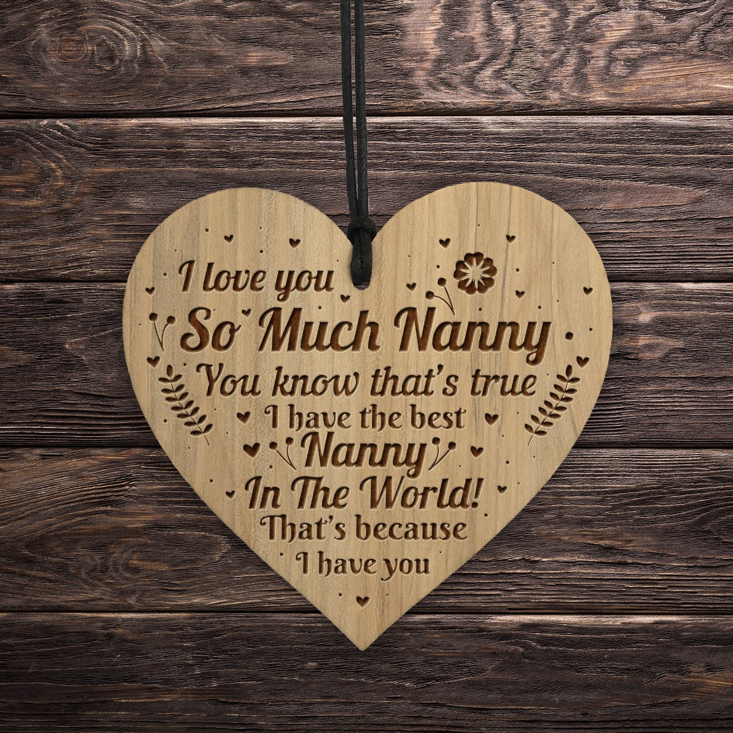 Nanny Birthday Christmas Gift Idea Engraved Heart Nanny Gifts