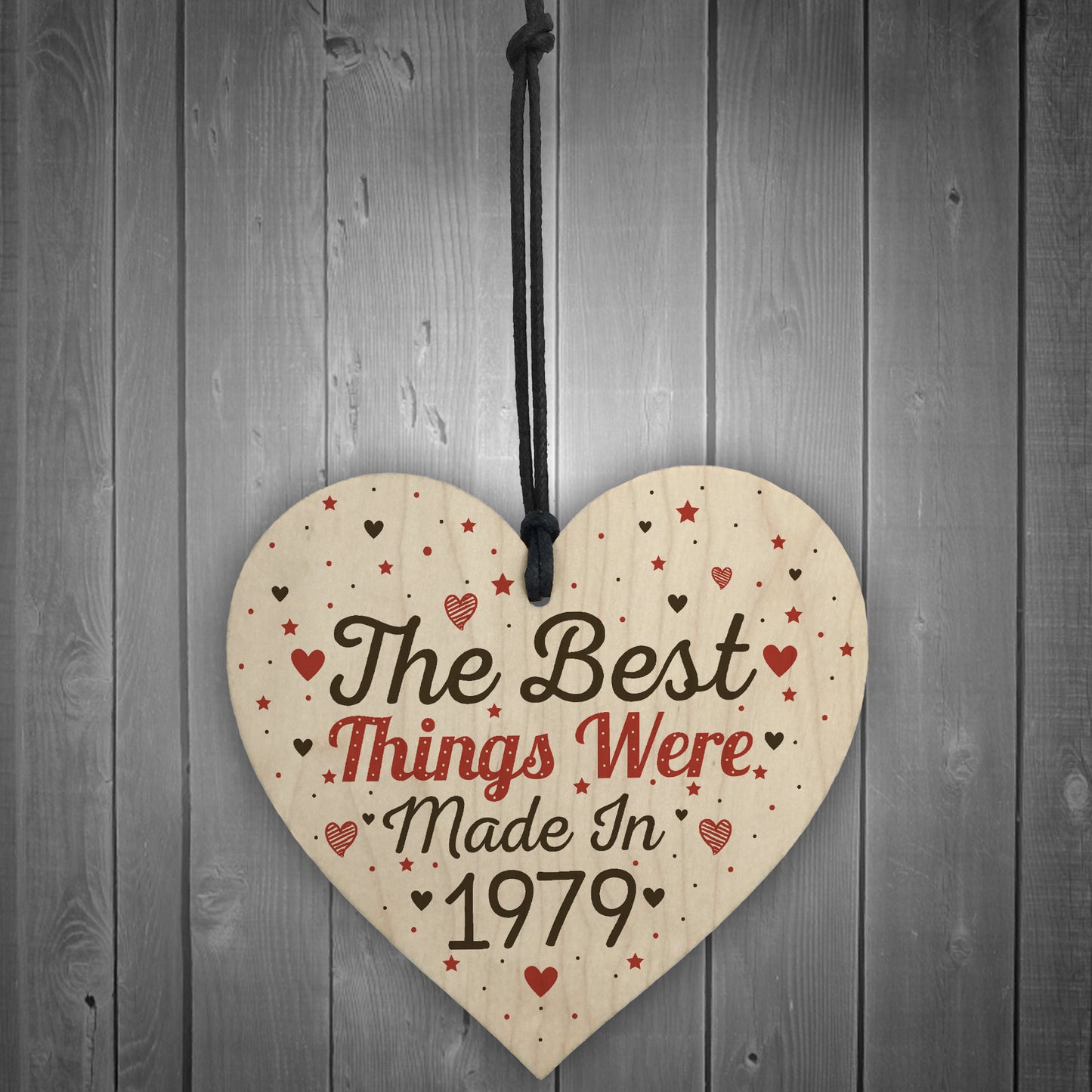 PERSONALISED Birthday Year 30th 40th 50th 60th Wood Heart Plaque