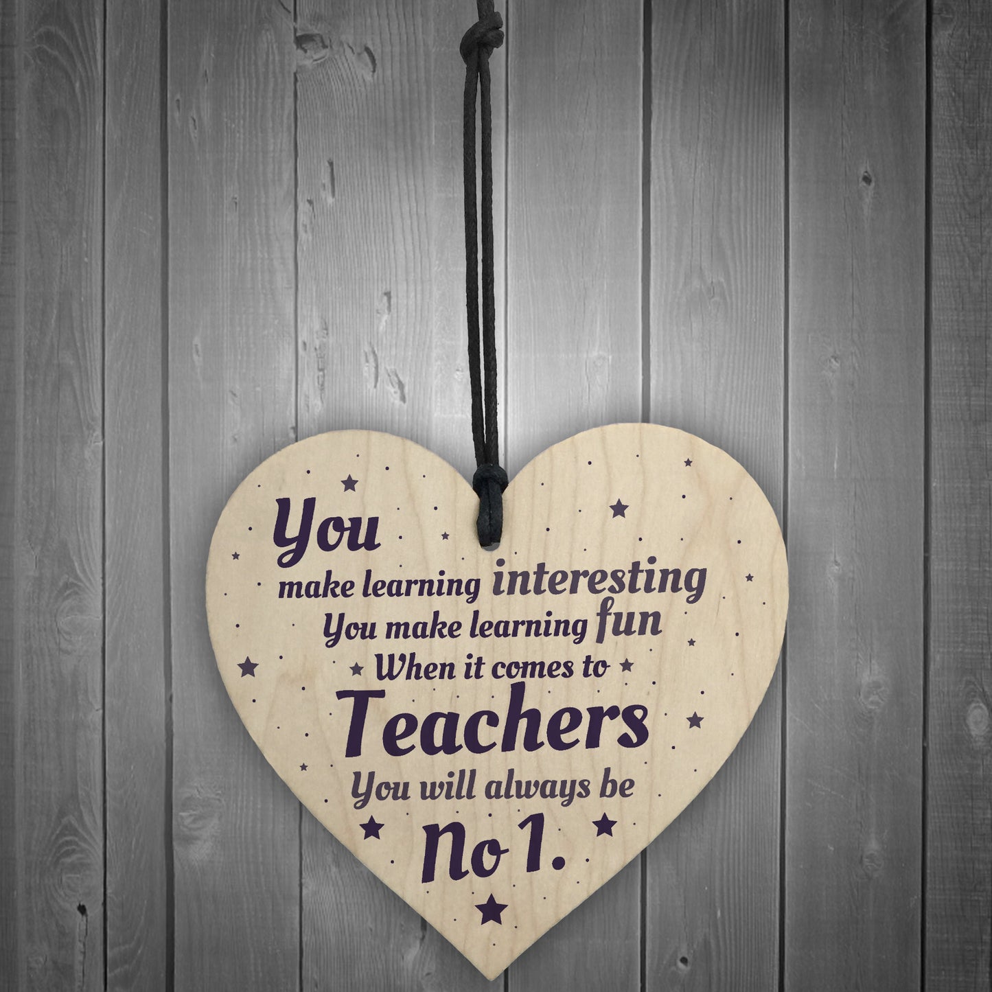 No1 Thank You Teacher Gifts Heart Leaving Nursery School Sign