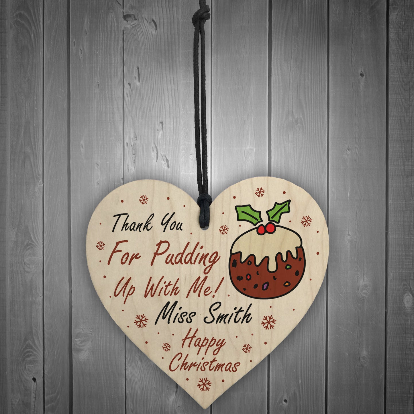 Novelty Hanging Christmas Tree Decoration Personalised Teacher