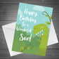 Novelty Birthday Card For Son 8th 9th 10th Birthday Dinosaur