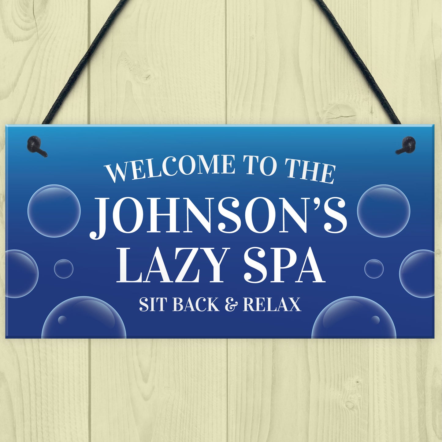 LAZY SPA Sign Personalised Hot Tub Sign For Outdoor Accessories