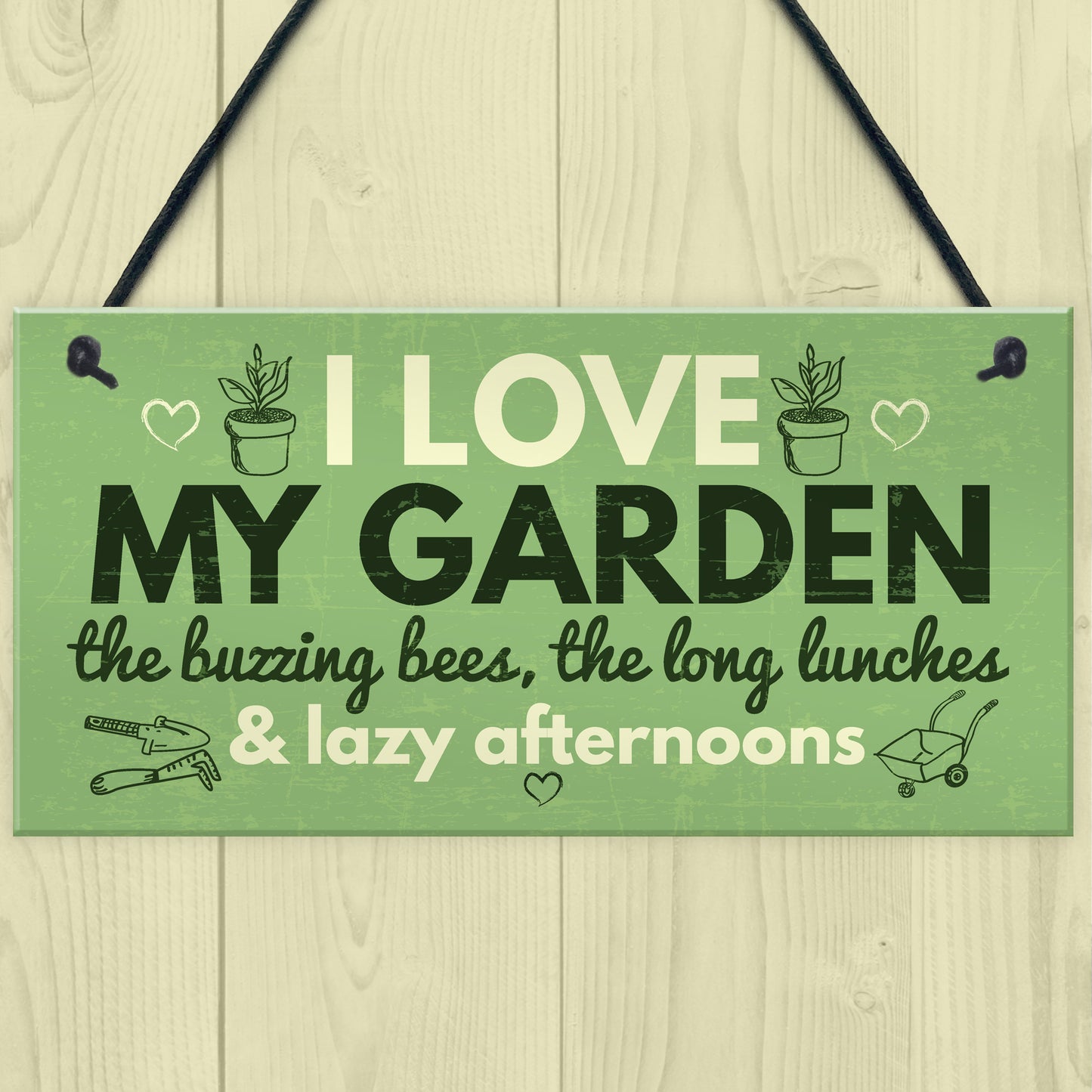 I Love My Garden Novelty Plaque SummerHouse Sign Gardening