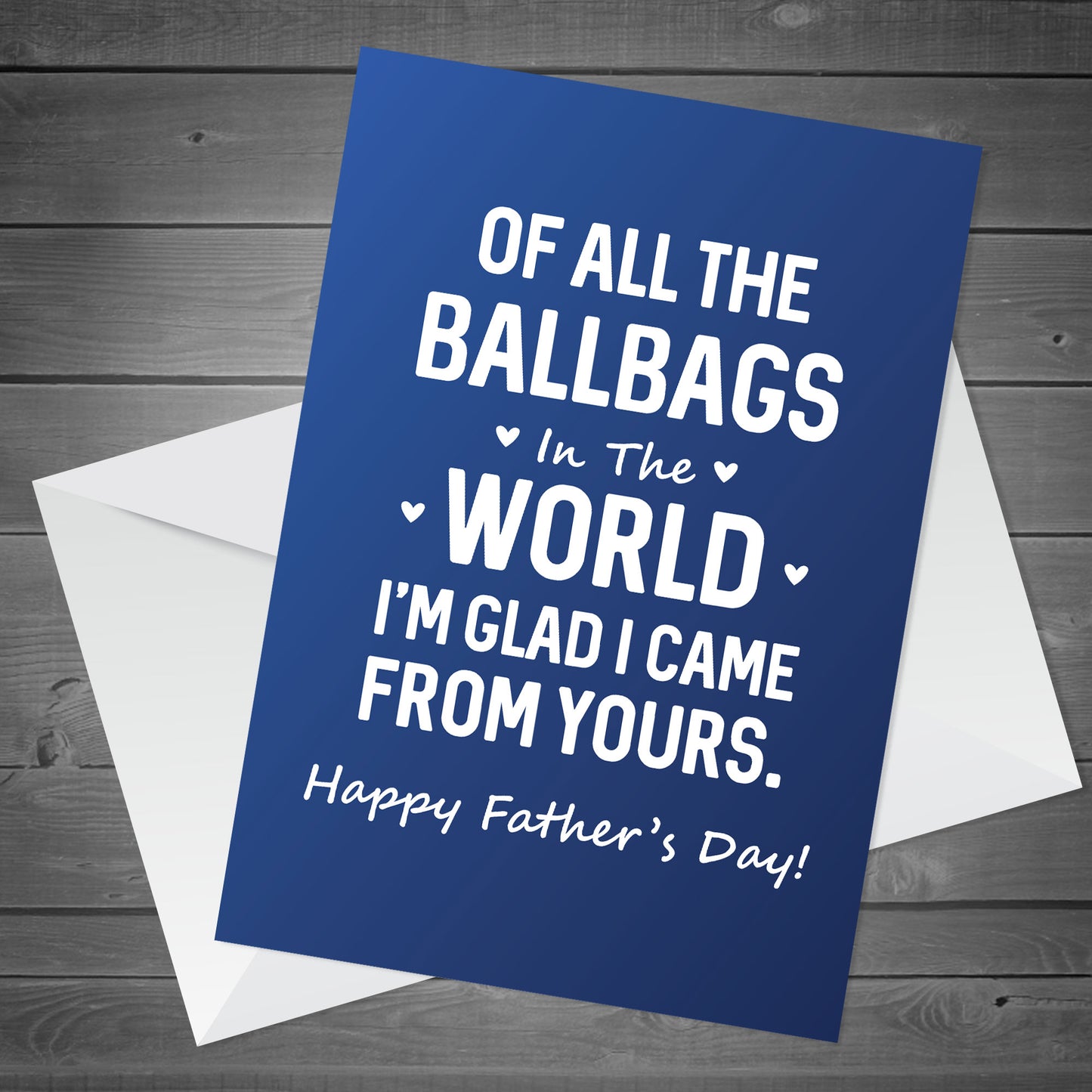 Red Ocean Funny Fathers Day Card Rude Cheeky Humour Card