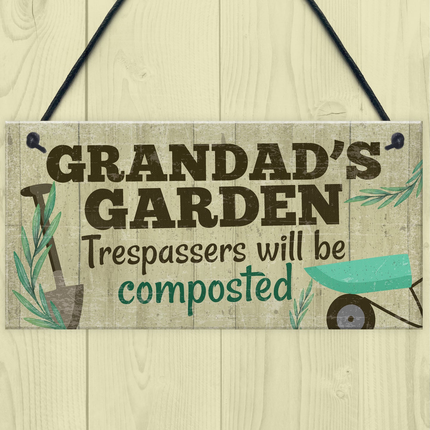 Grandad's Garden Plaque Garden Shed Summer House Sign Gifts