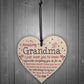 Cute Grandma Wooden Heart Nan Birthday Christmas Gifts