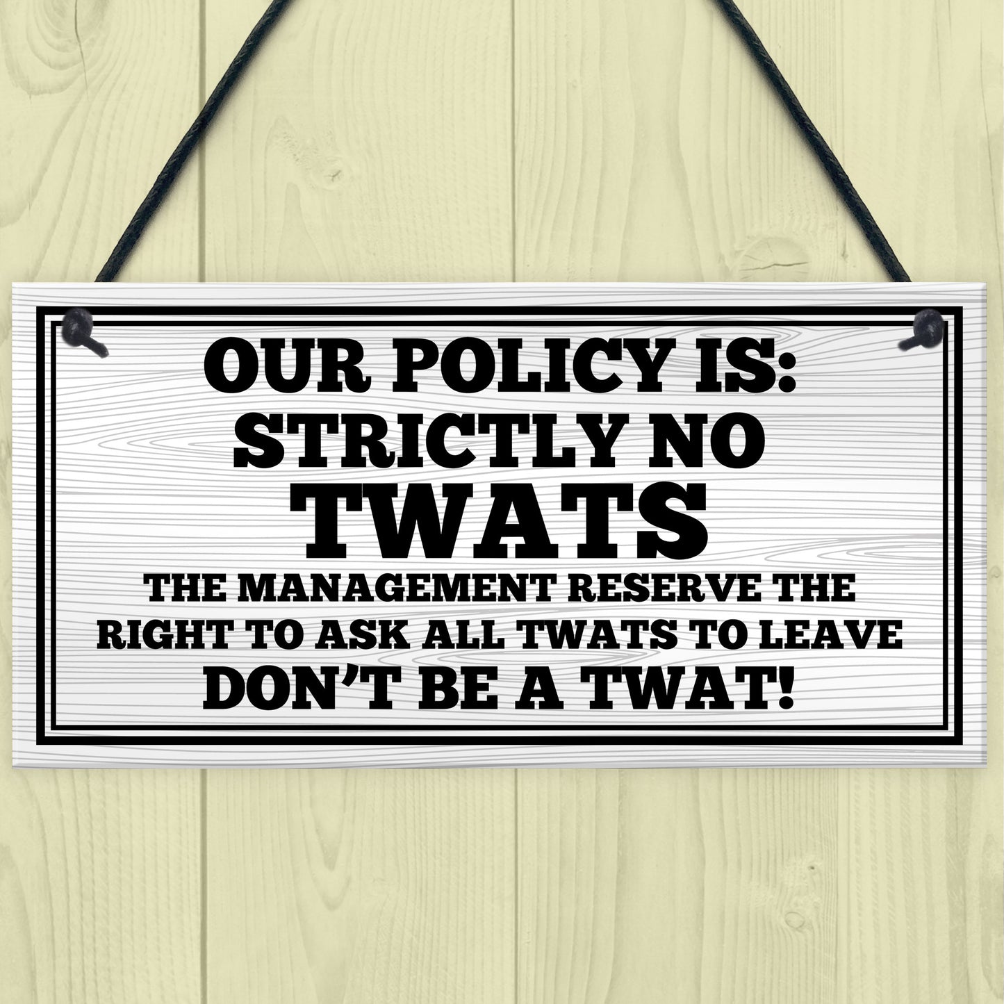 No Twats Man Cave Sign Garage Plaque Bar Signs And Plaques