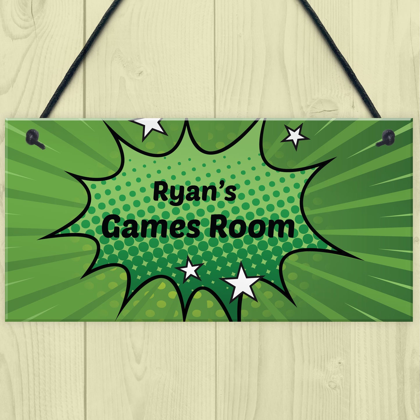 Games Room Sign PERSONALISED Gift For Gamer Bedroom Sign