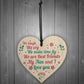 Nan Nanny Card Gifts For Birthday Christmas Wood Heart THANK YOU