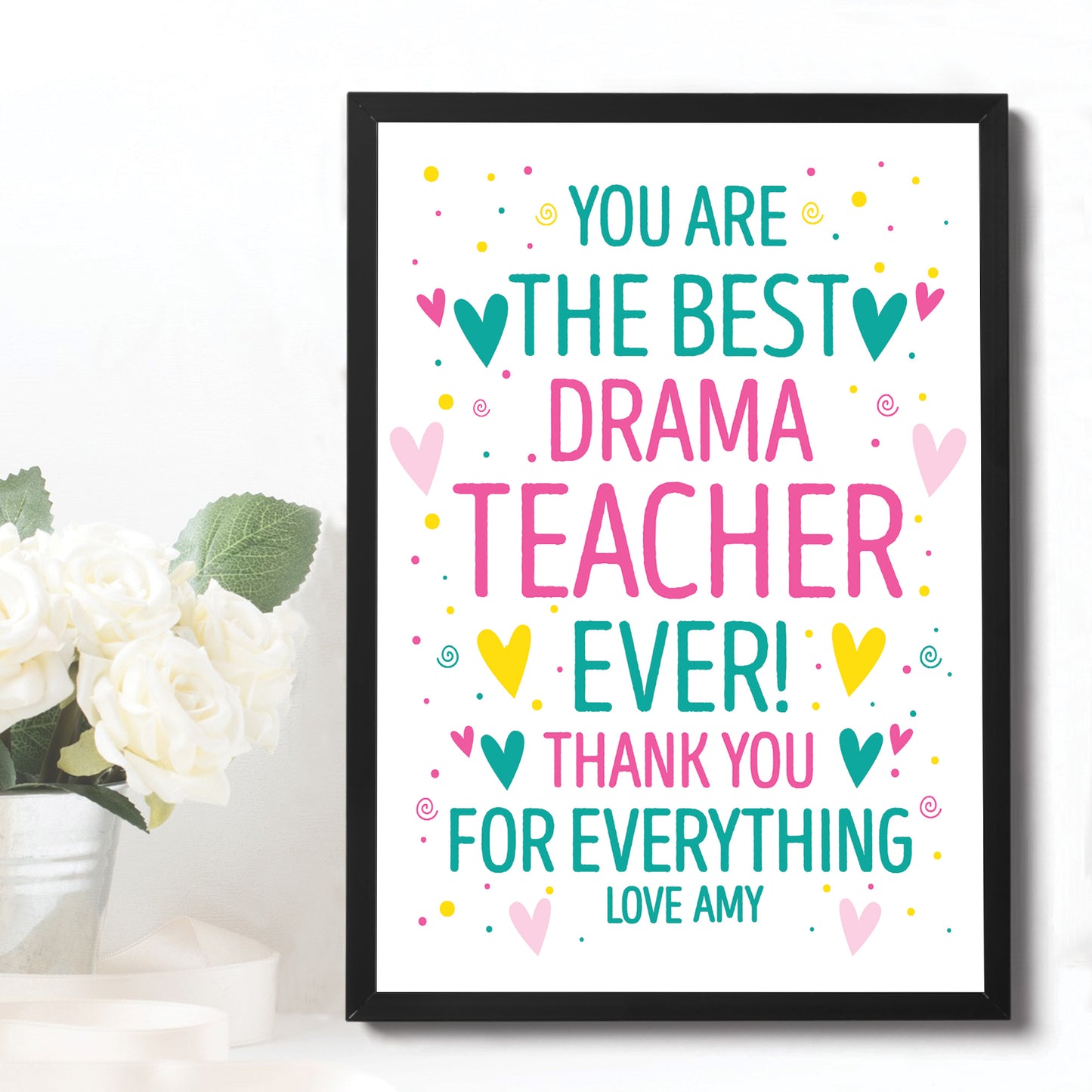 Personalised Thank You Print Gift Music Dance Drama Teacher Gift