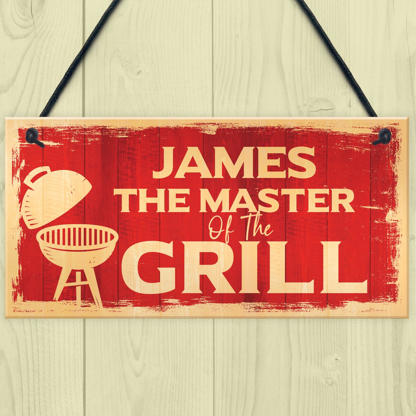 Funny BBQ Sign Master Of The Grill Personalised Gift For Men