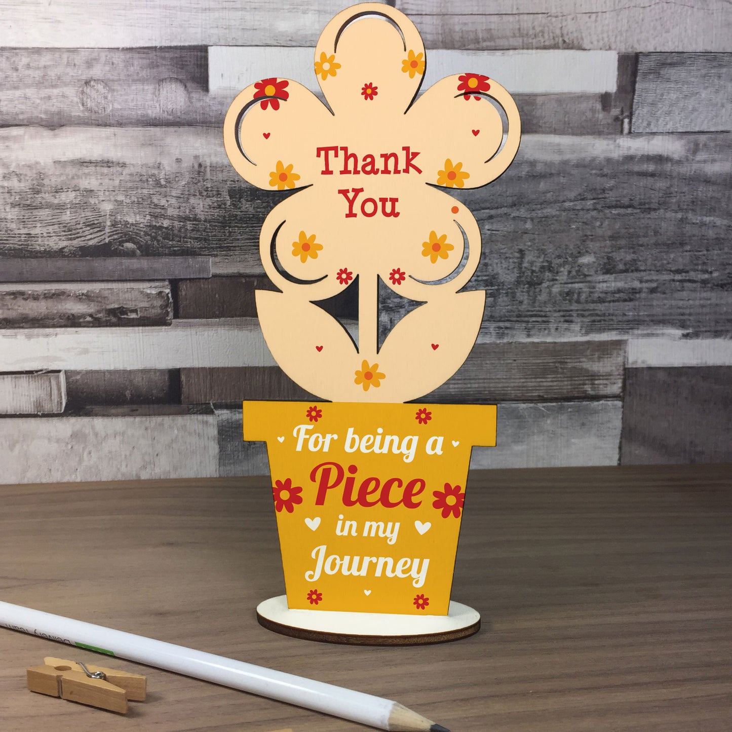 Special Thank You Teacher Gift Friend Gift Wood Flower Assistant