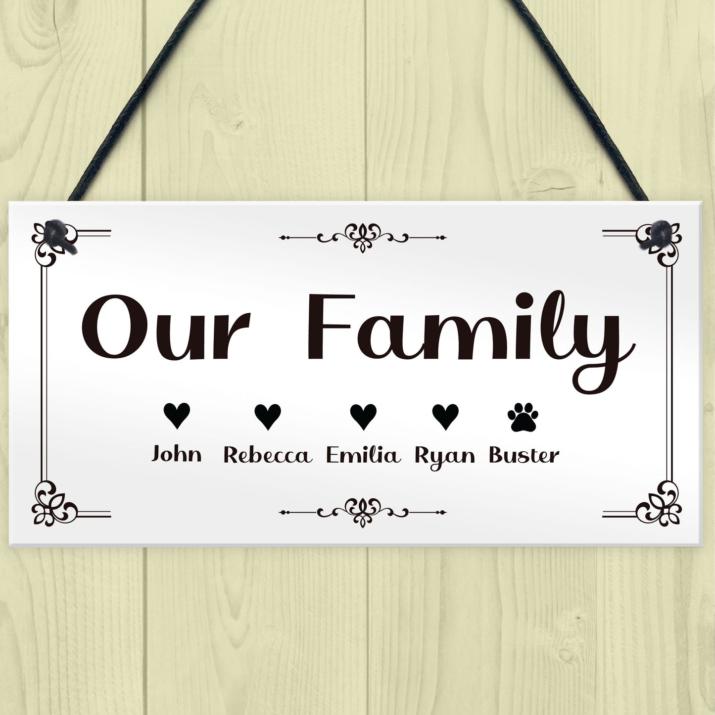 Our Family Sign PERSONALISED Home Decor Gift For New Home