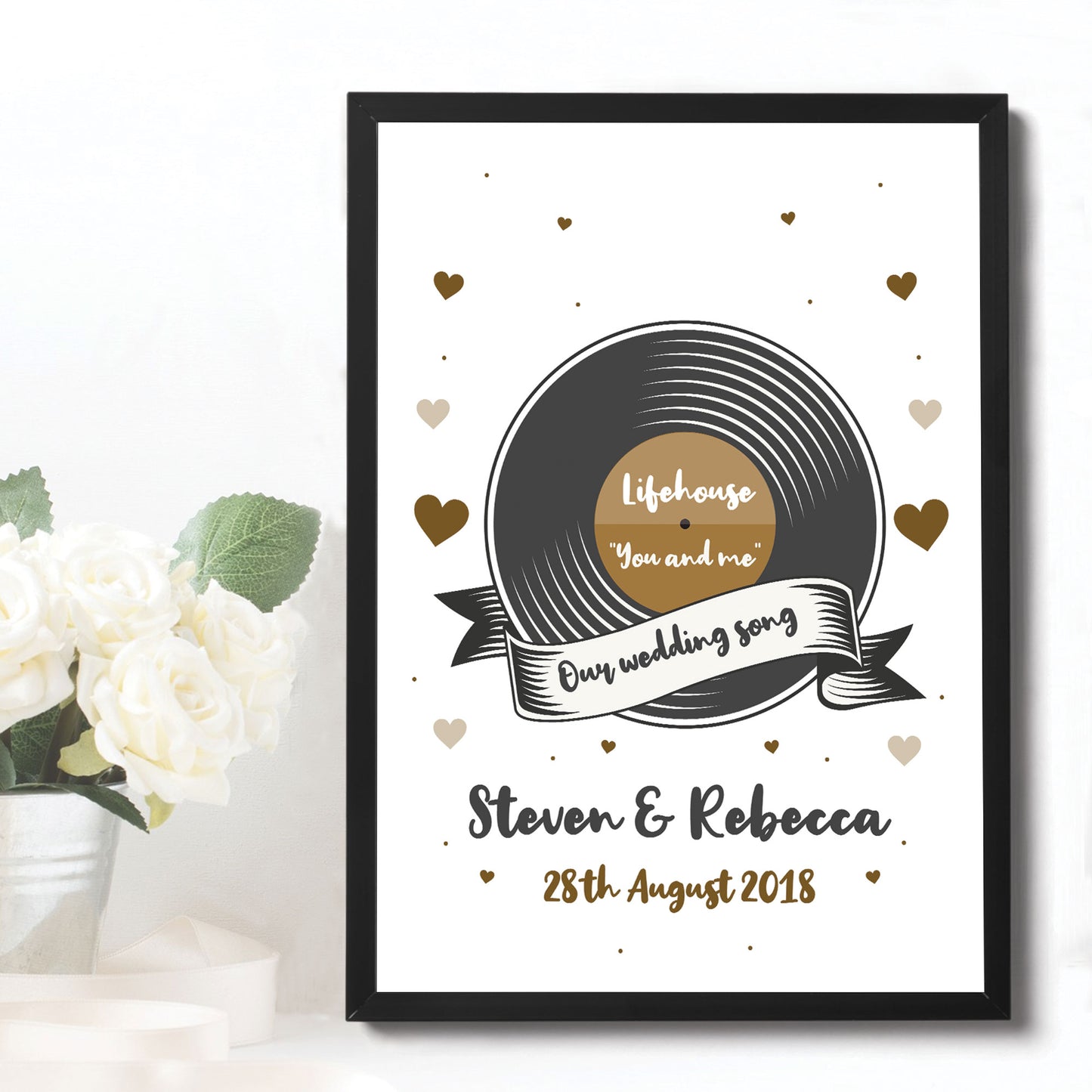 1st 5th 10th 25th 50th Wedding Anniversary Wedding Song Frame