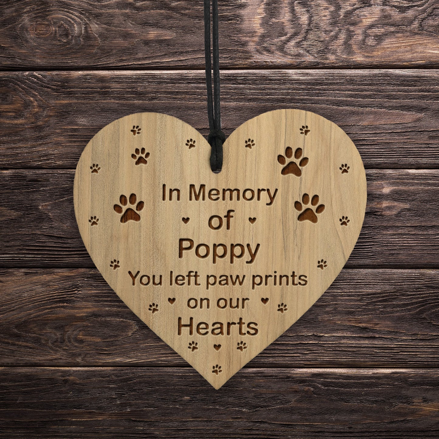 Memorial Plaque For Dog Cat Personalised Engraved Heart Pet Gift