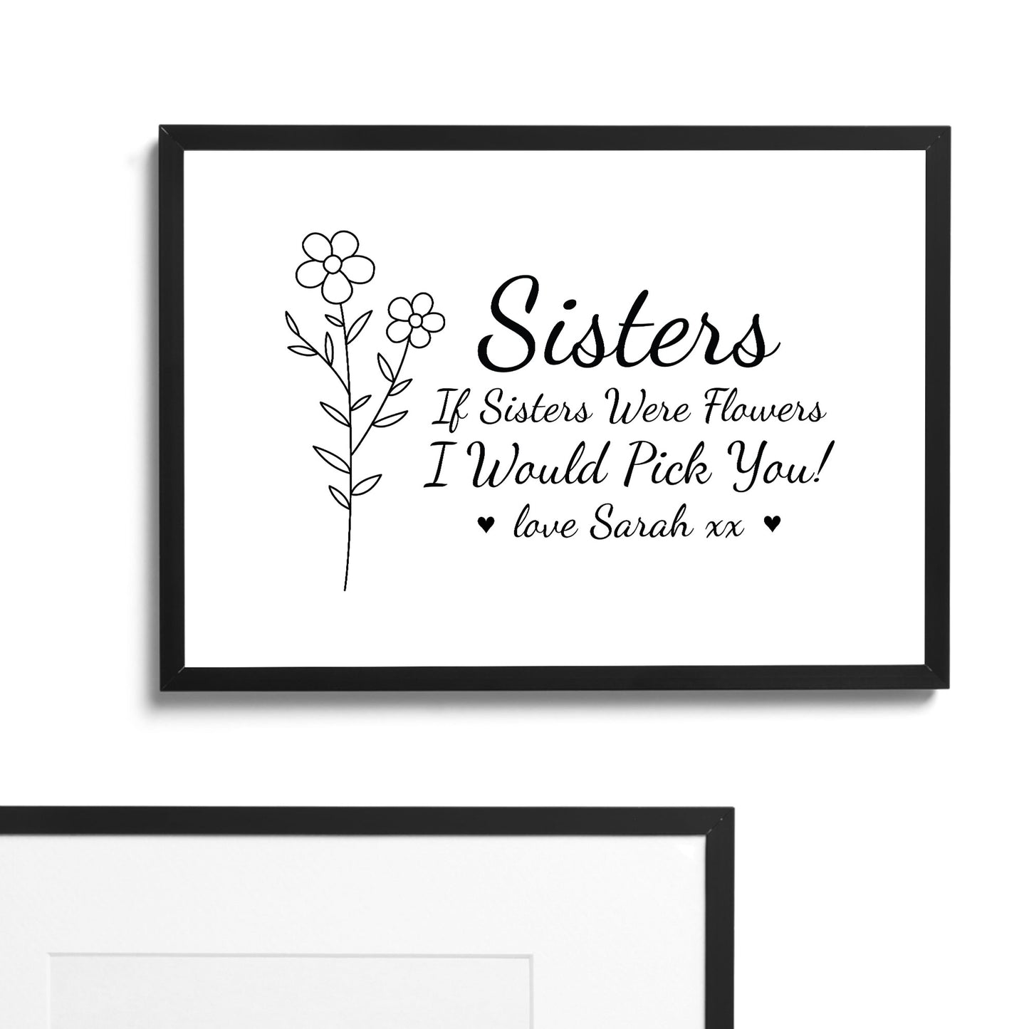 Special Gift For Sister Personalised Sister Framed Print