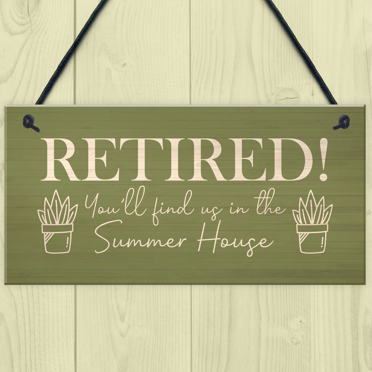 Summerhouse Sign Novelty Retirement Gift Hanging Door Garden