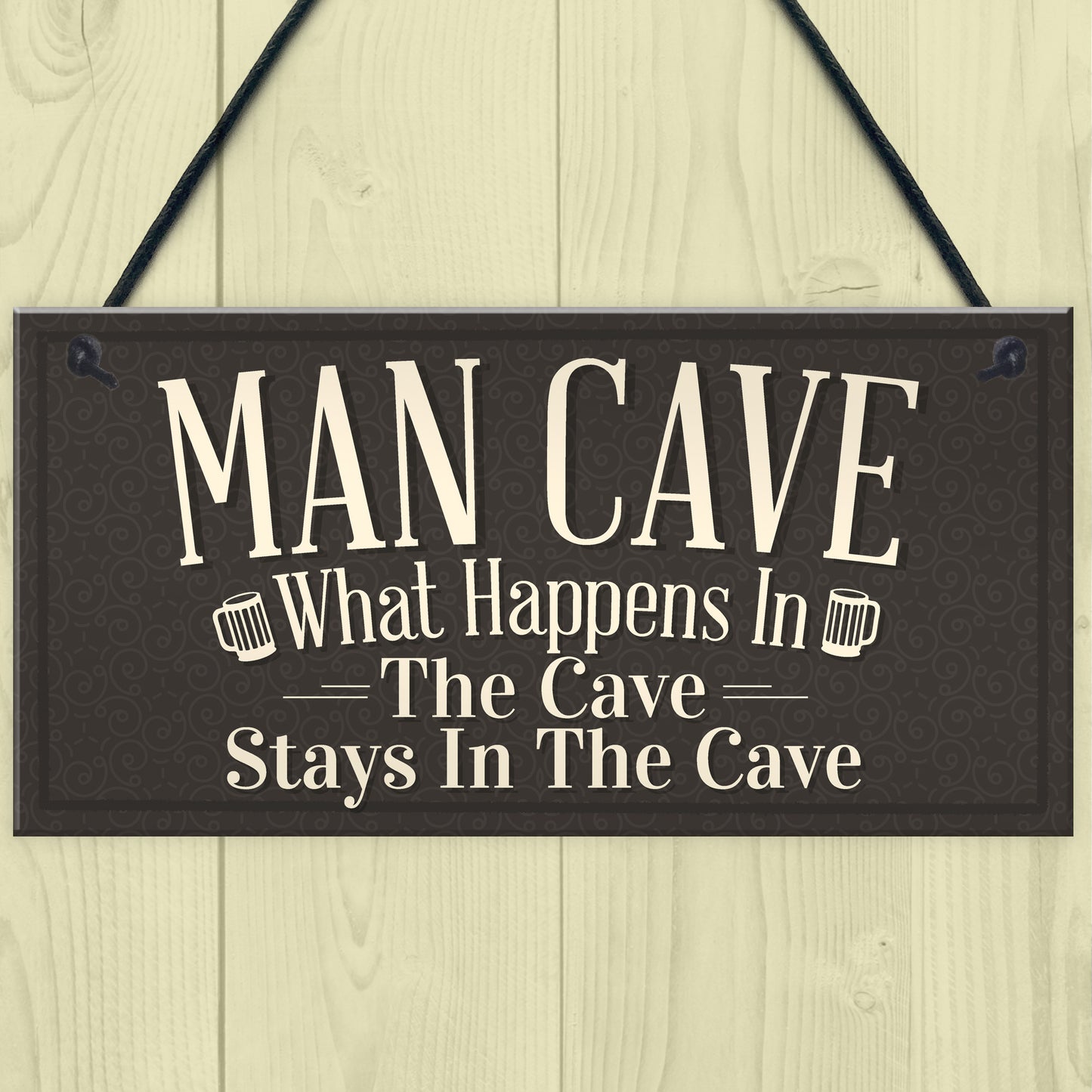 Vintage Man Cave Plaque Sign Fathers Day Gift For Him Bedroom