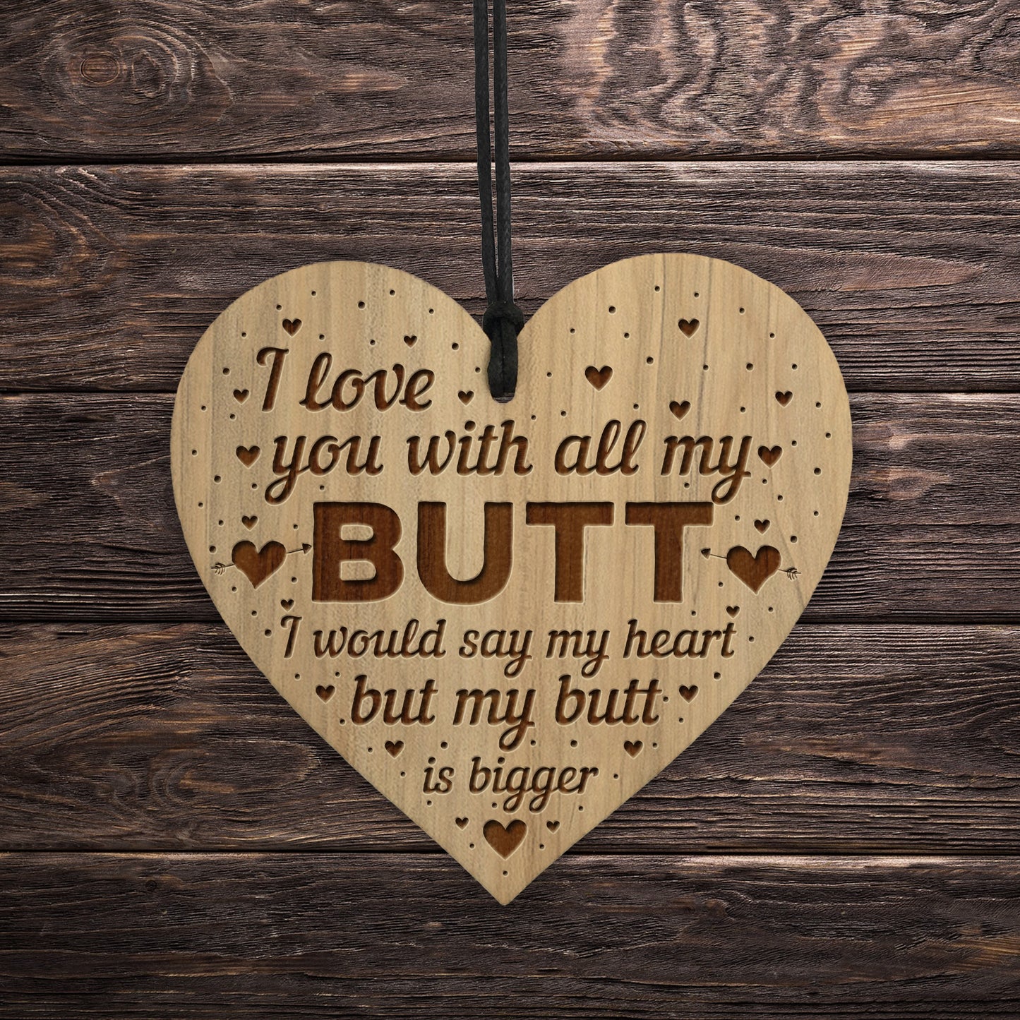 Love You With All My Butt Funny Boyfriend Husband Birthday Gift