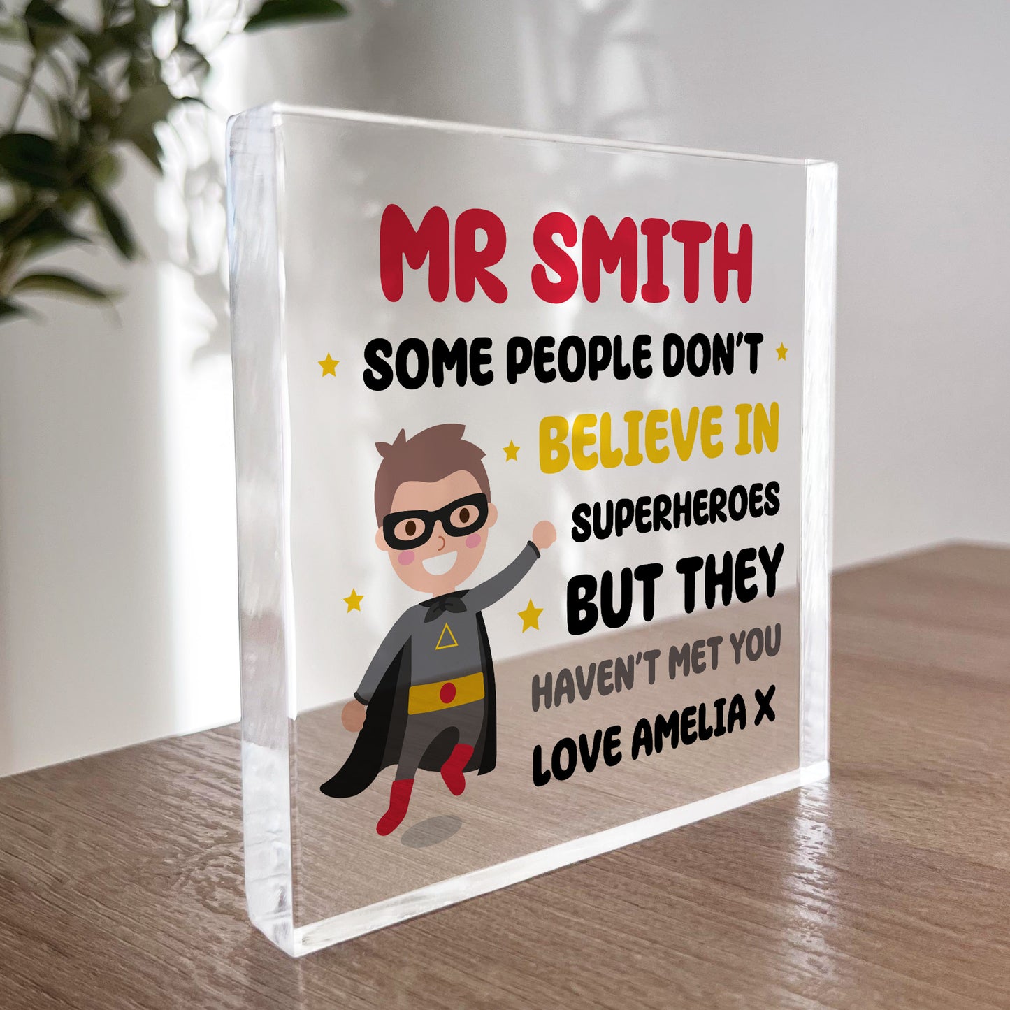 Personalised Thank You Teacher Gifts For Him Men Leaving School