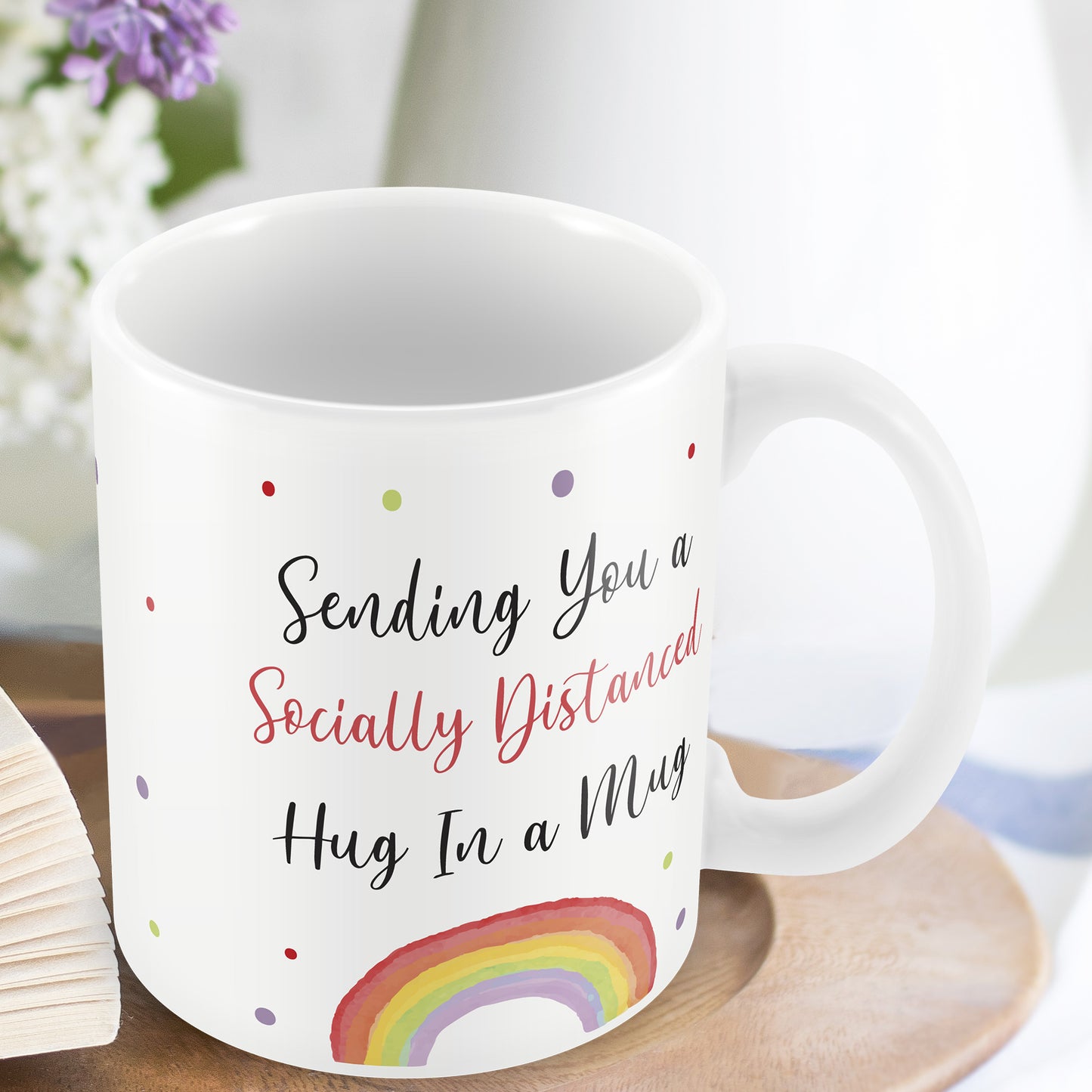 Social Distance Hug MUG Rainbow Friendship Gift Best Friend Gift