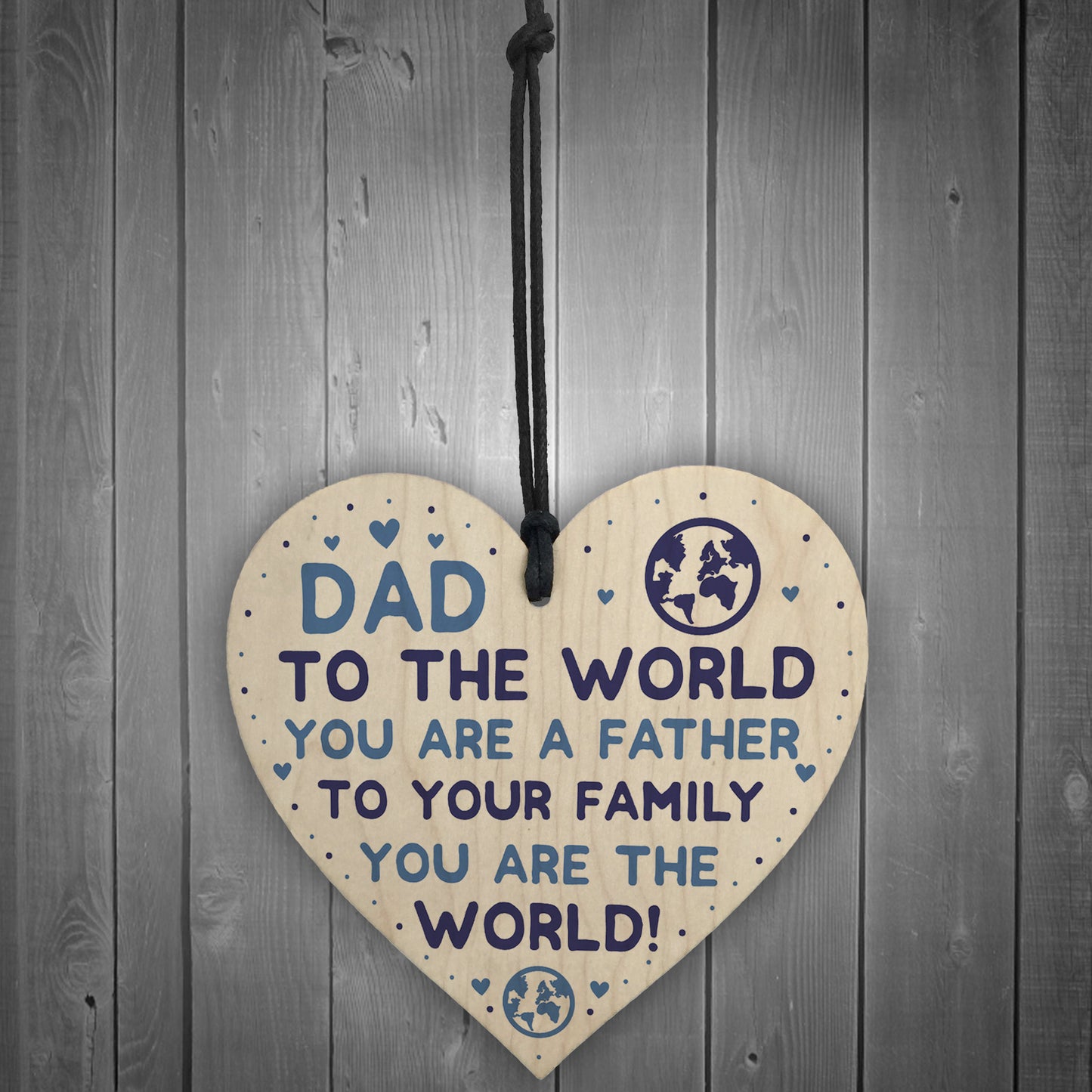 Fathers Day Gifts For Dad Father Wood Heart Dad Birthday Gift