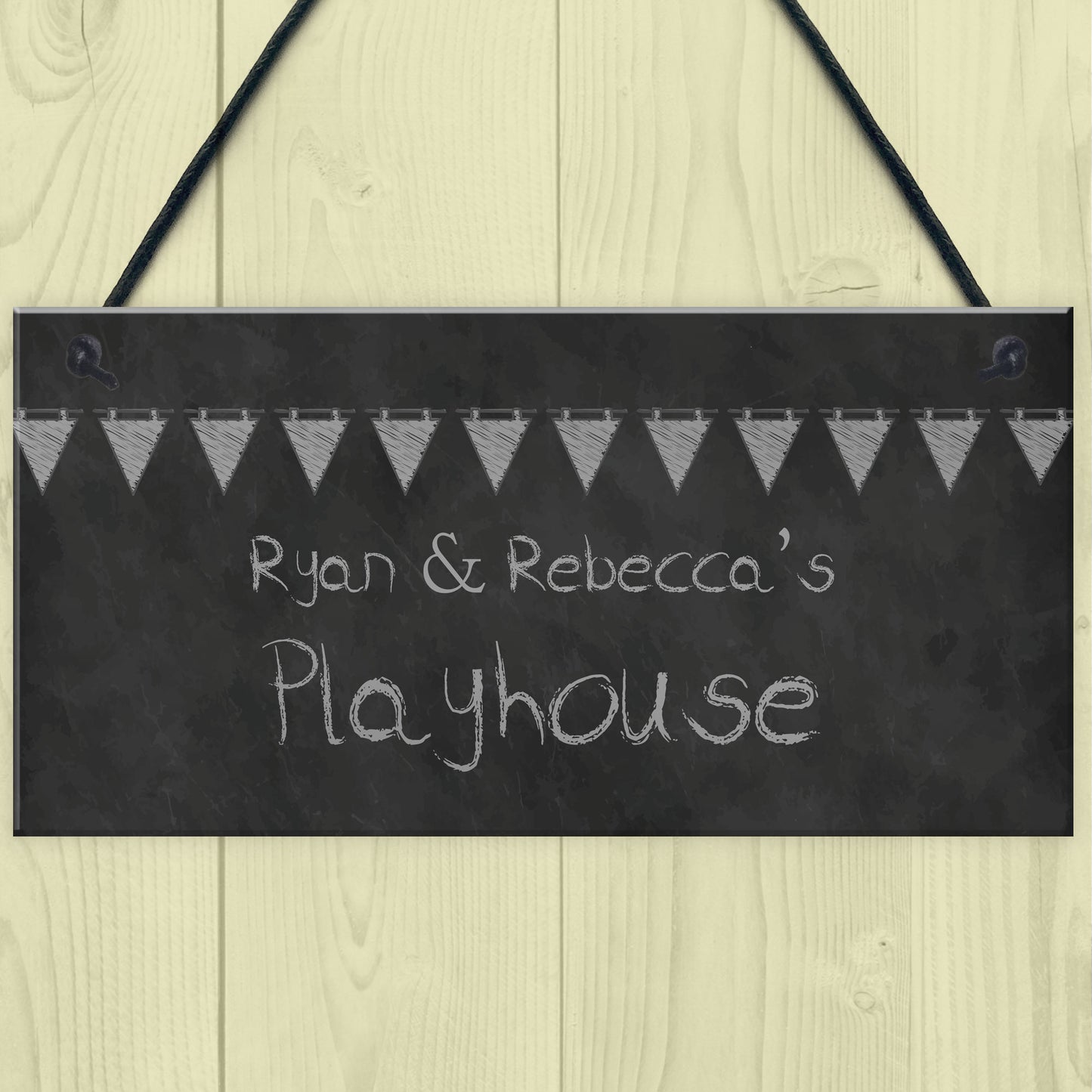 Chalkboard Effect Playhouse Sign PERSONALISED Den Room Sign