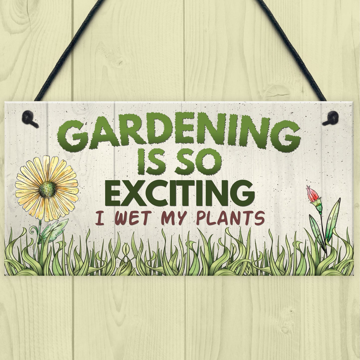 Gardening So Exciting Funny Novelty Garden Sign Shed Plaque Gift