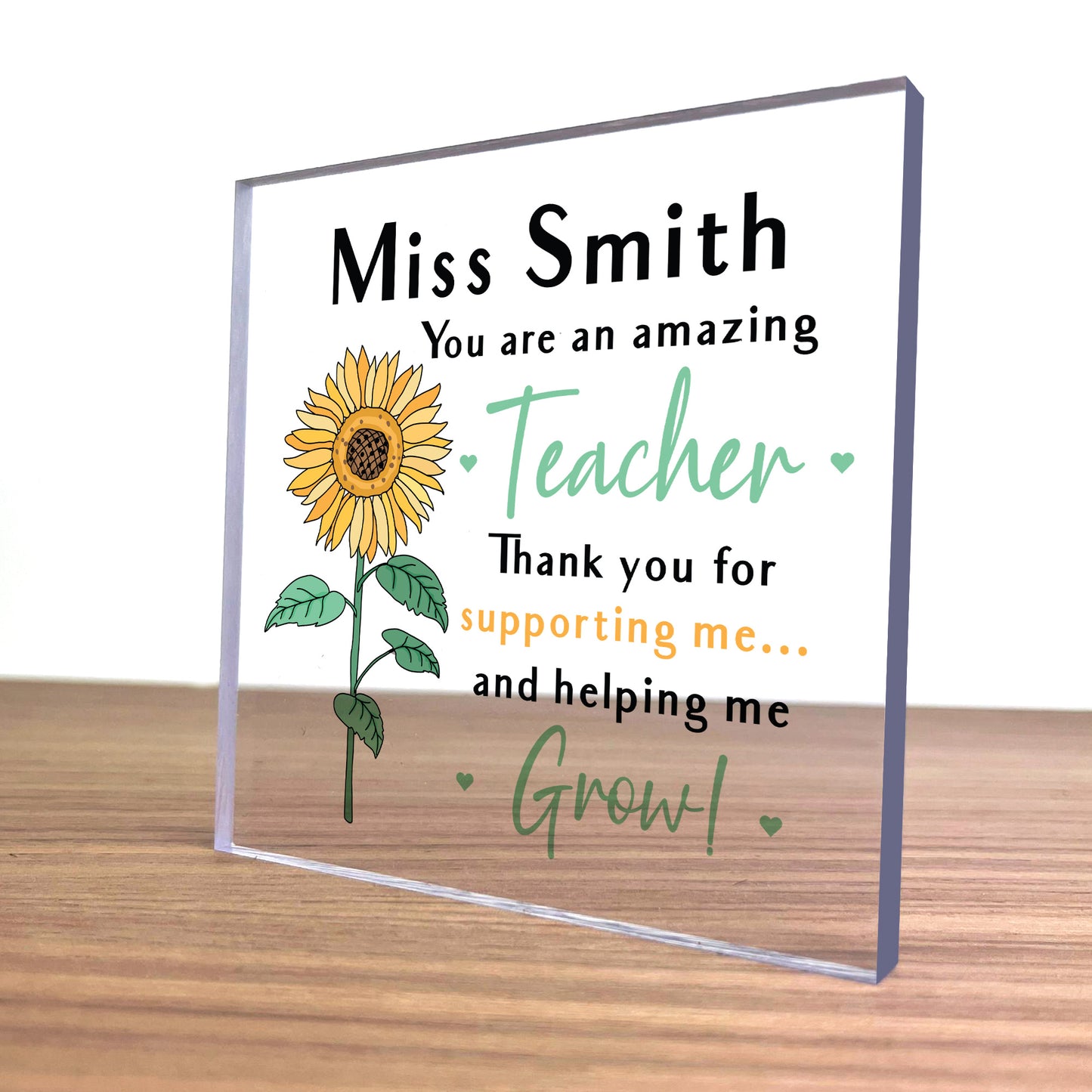 Thank You Teacher Gifts PERSONALISED School Leaving Gifts