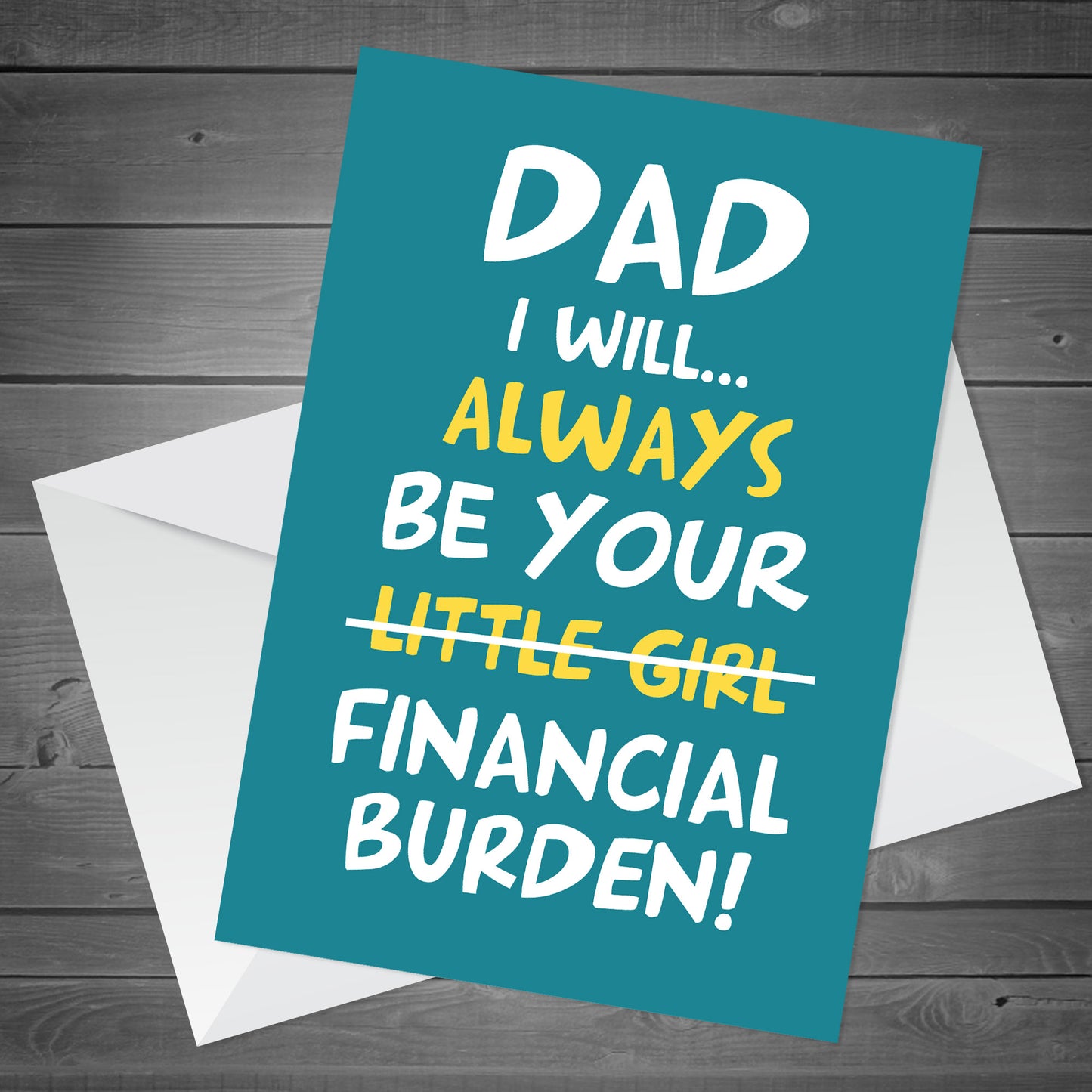 Funny Happy Fathers Day Card For Dad From Daughter Birthday Card