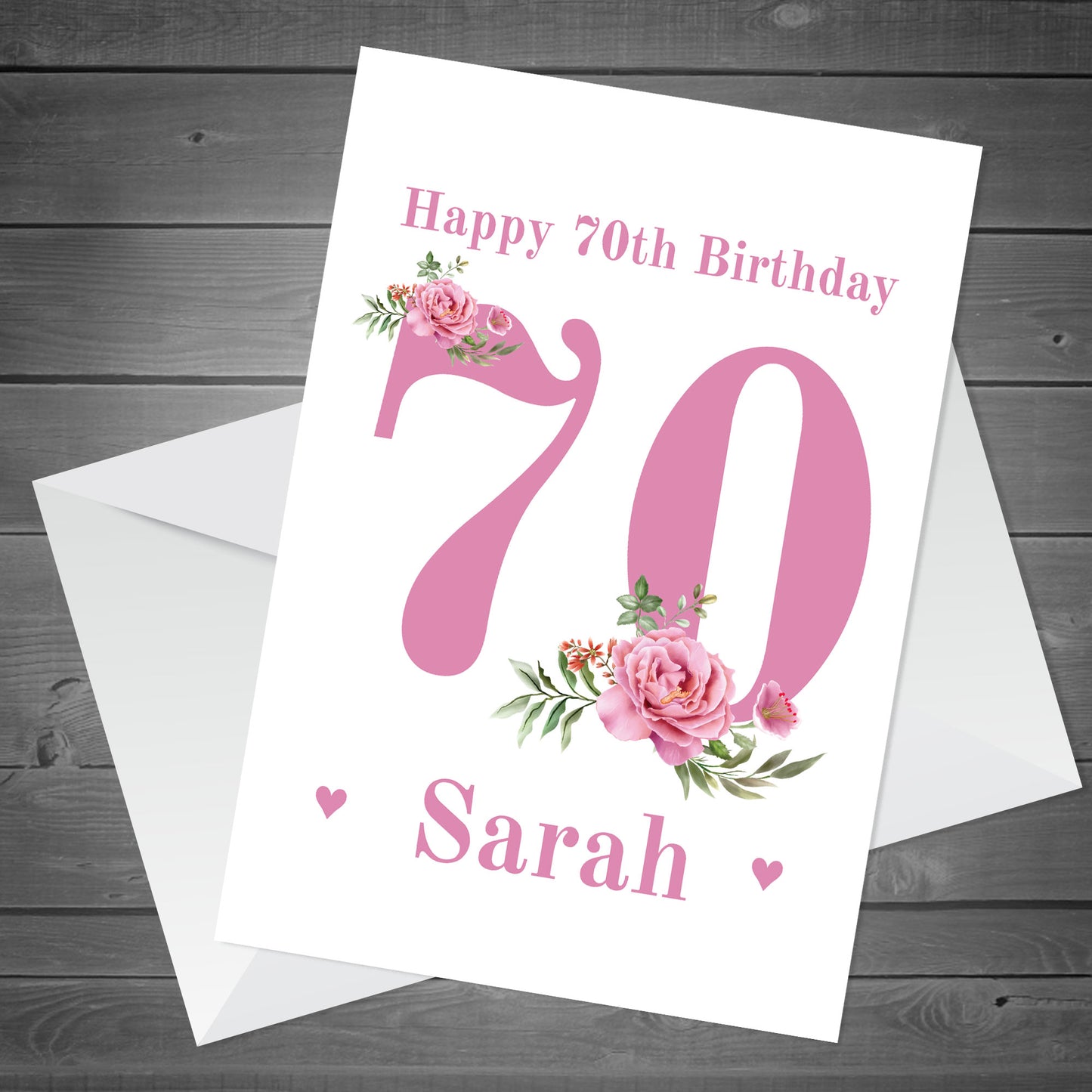 Personalised 70th Birthday Card Daughter Mum Sister Friend Niece