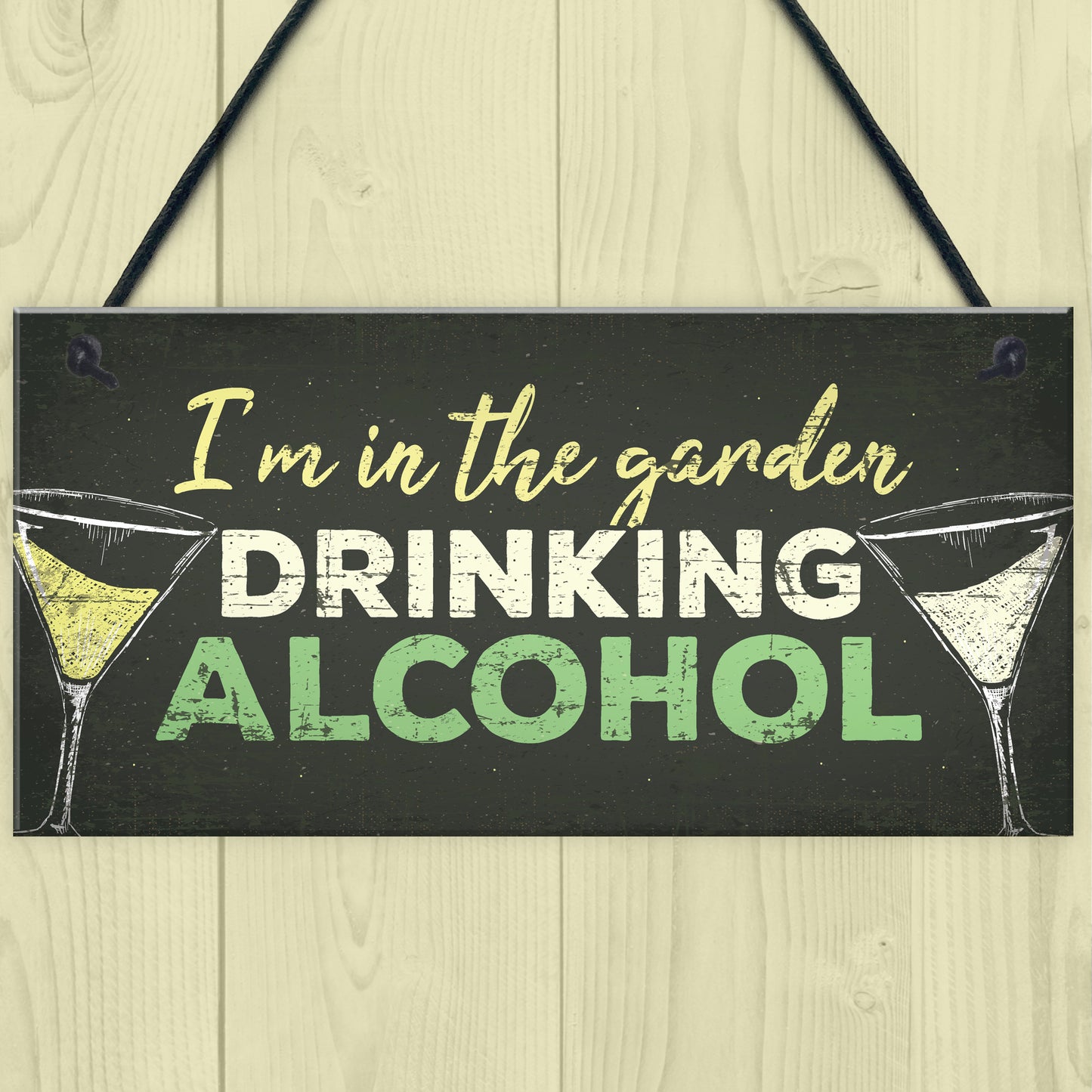 Drinking Funny Alcohol Garden Plaque Gin Vodka Sign Shed Gift