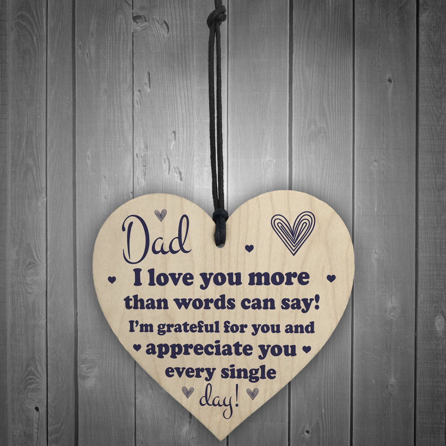 Dad Gifts Wooden Heart Fathers Day Gift Thank Youn Dad Gift