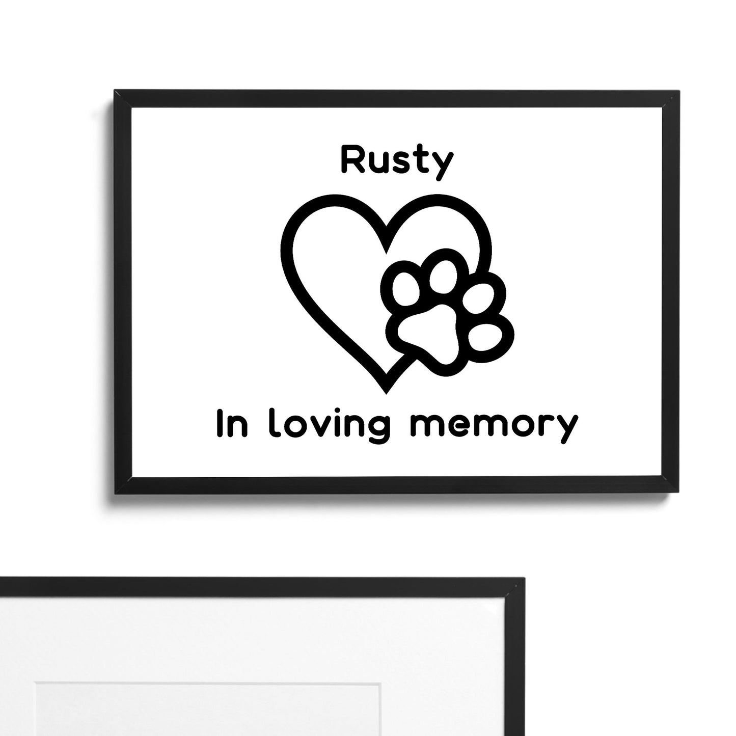 Personalised In Loving Memory Of Cat Dog Pet Framed Print