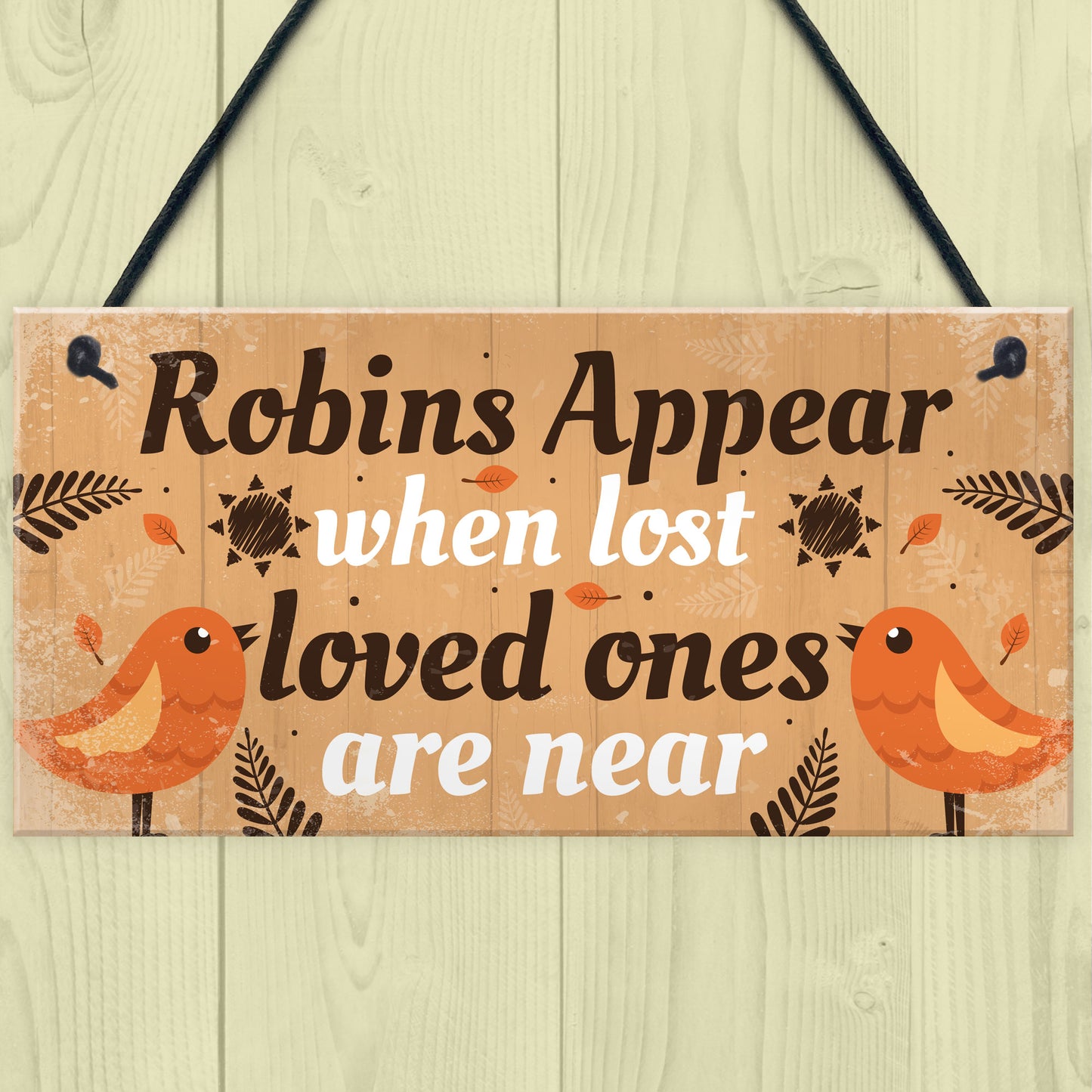 Handmade Robin Memorial Bereavement Garden Hanging Plaque