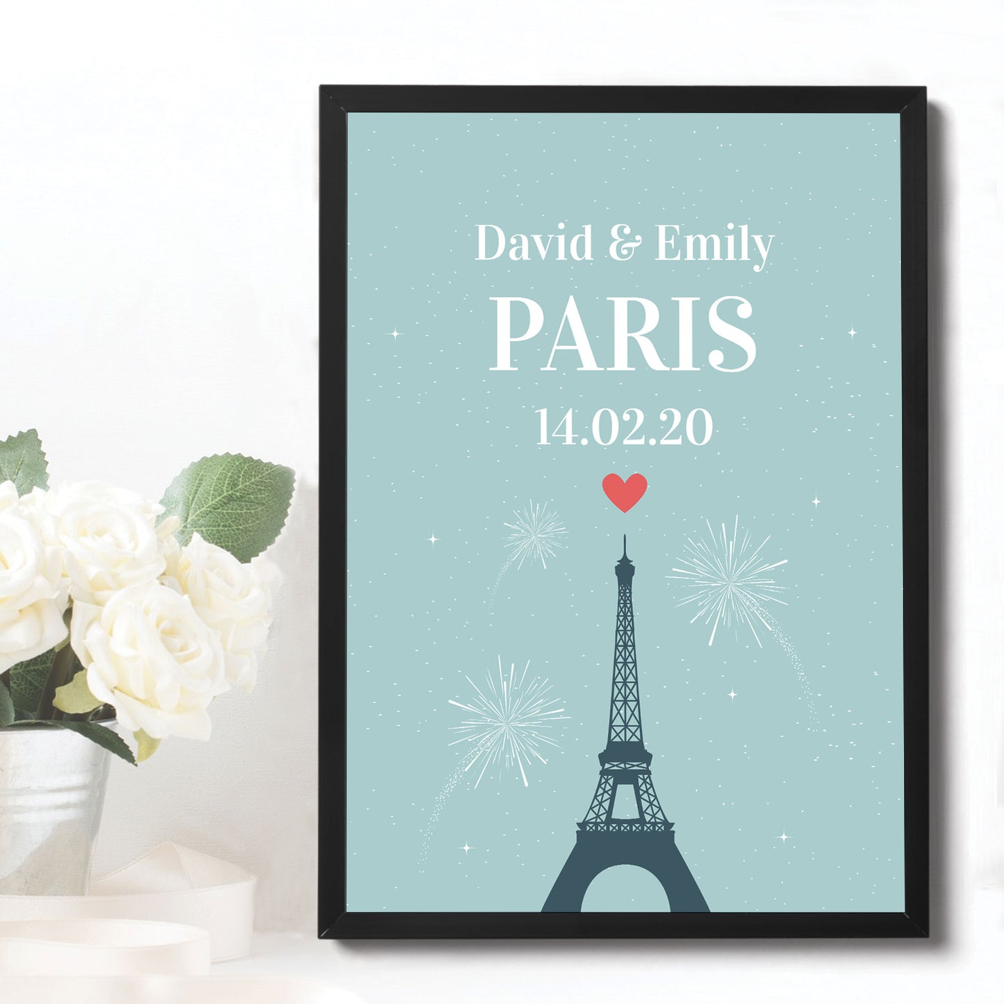 Personalised Paris Framed Print Holiday Reveal Keepsake