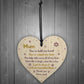 Mum Gift For Mothers Day Birthday Wood Heart Gift From Daughter