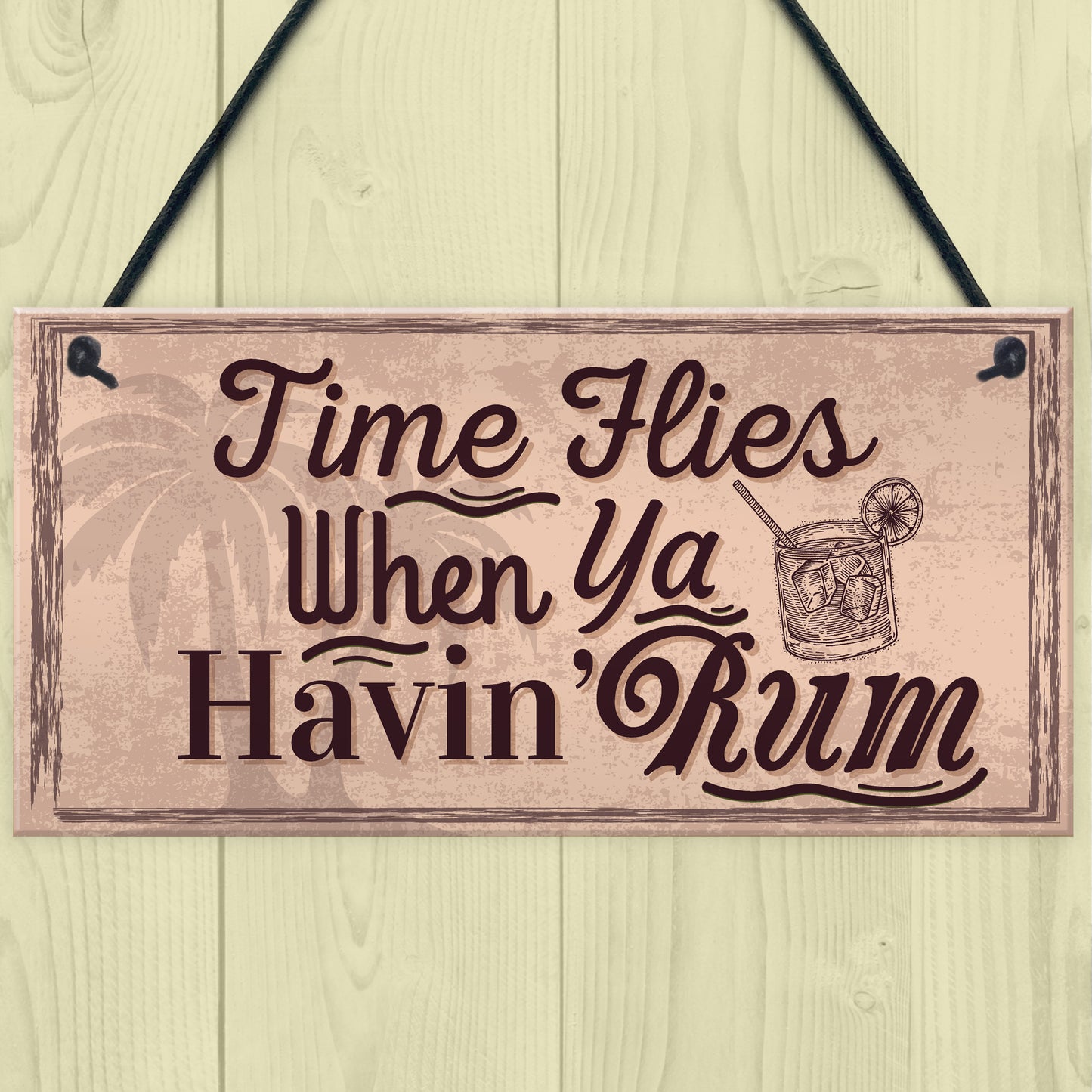 Havin Rum Hanging Sign Funny Alcohol Bar Pub Man Cave Garden