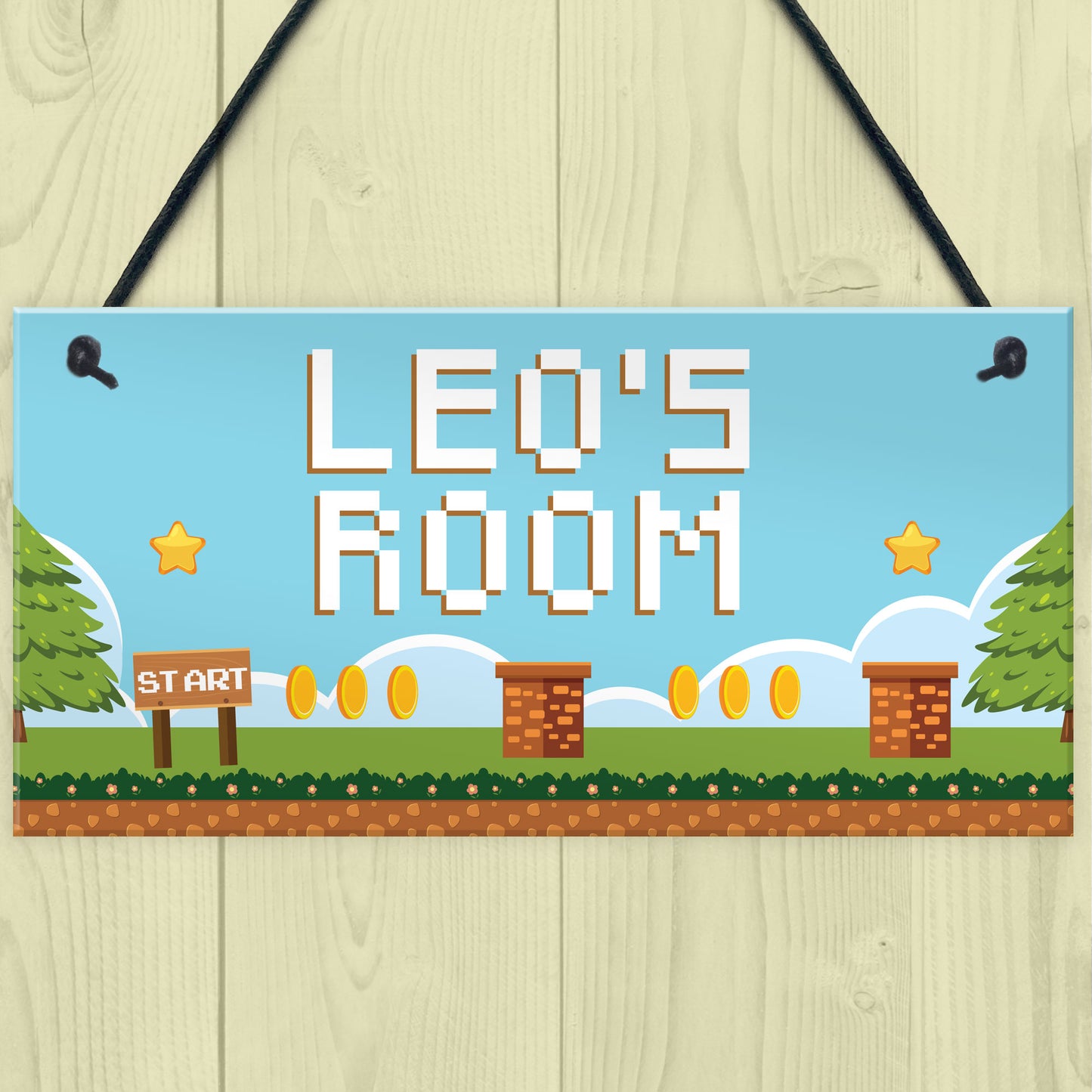 Gaming Sign Personalised Boys Bedroom Sign Wall Decor Retro Gift