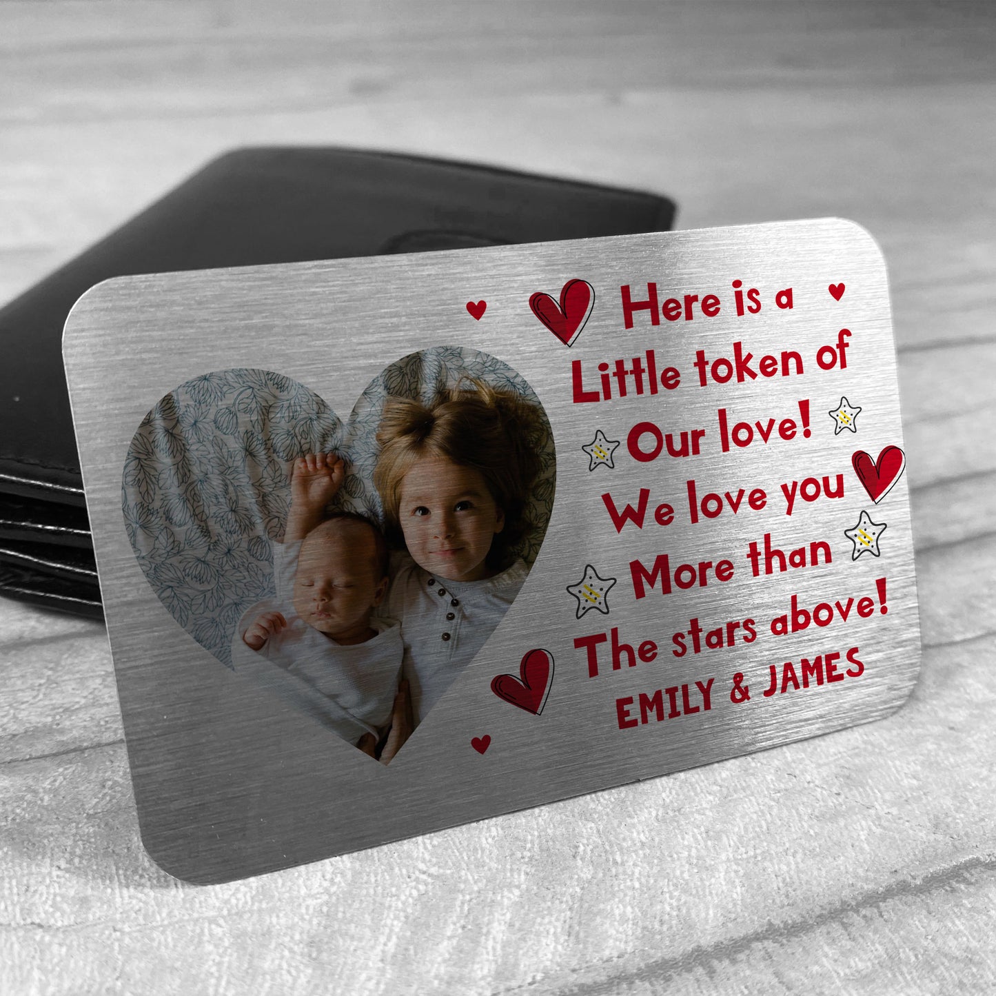 Personalised Gift Metal Wallet Card For Dad Mum Auntie Uncle