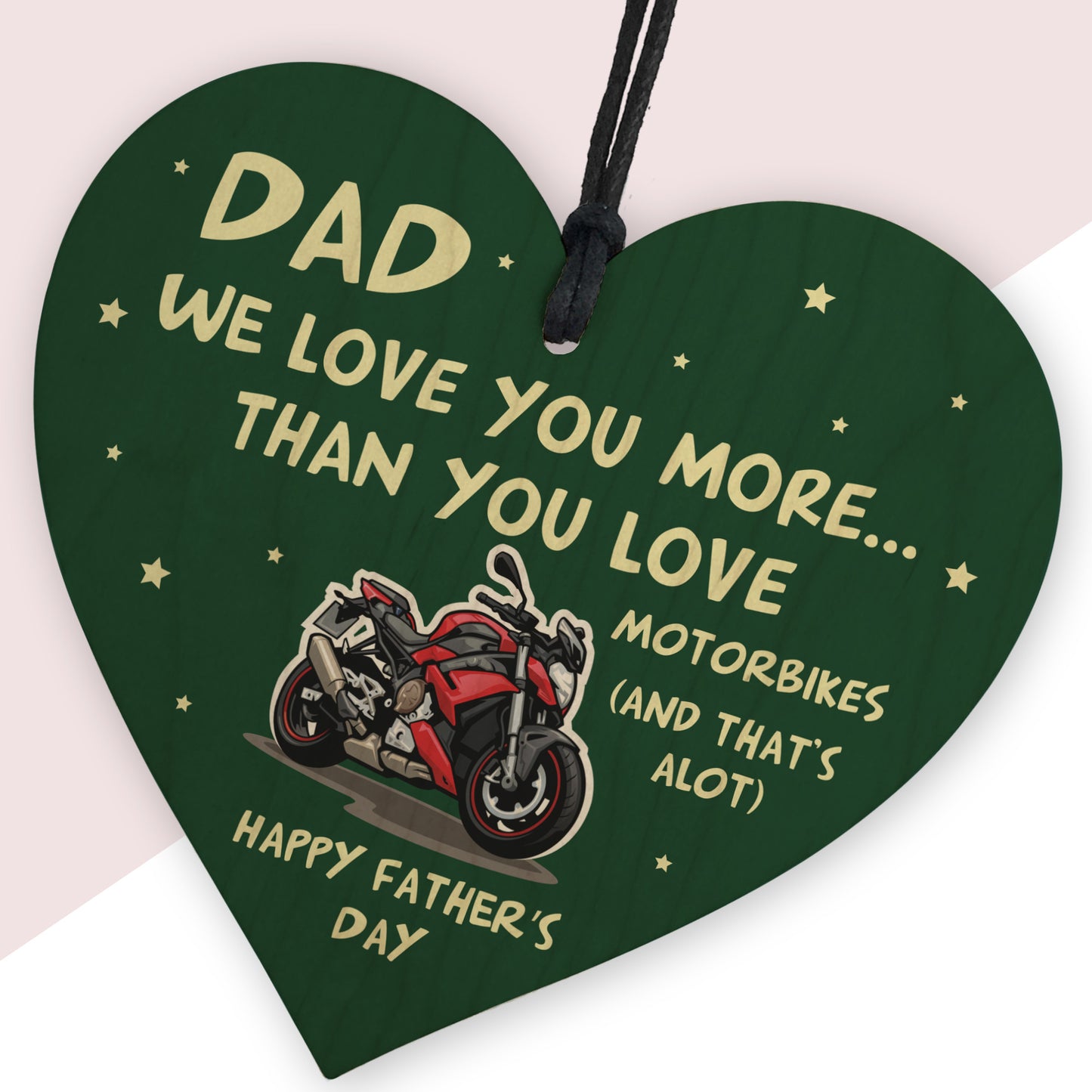 Funny Fathers Day Gift For Dad Biker Motorbike Sign Love You