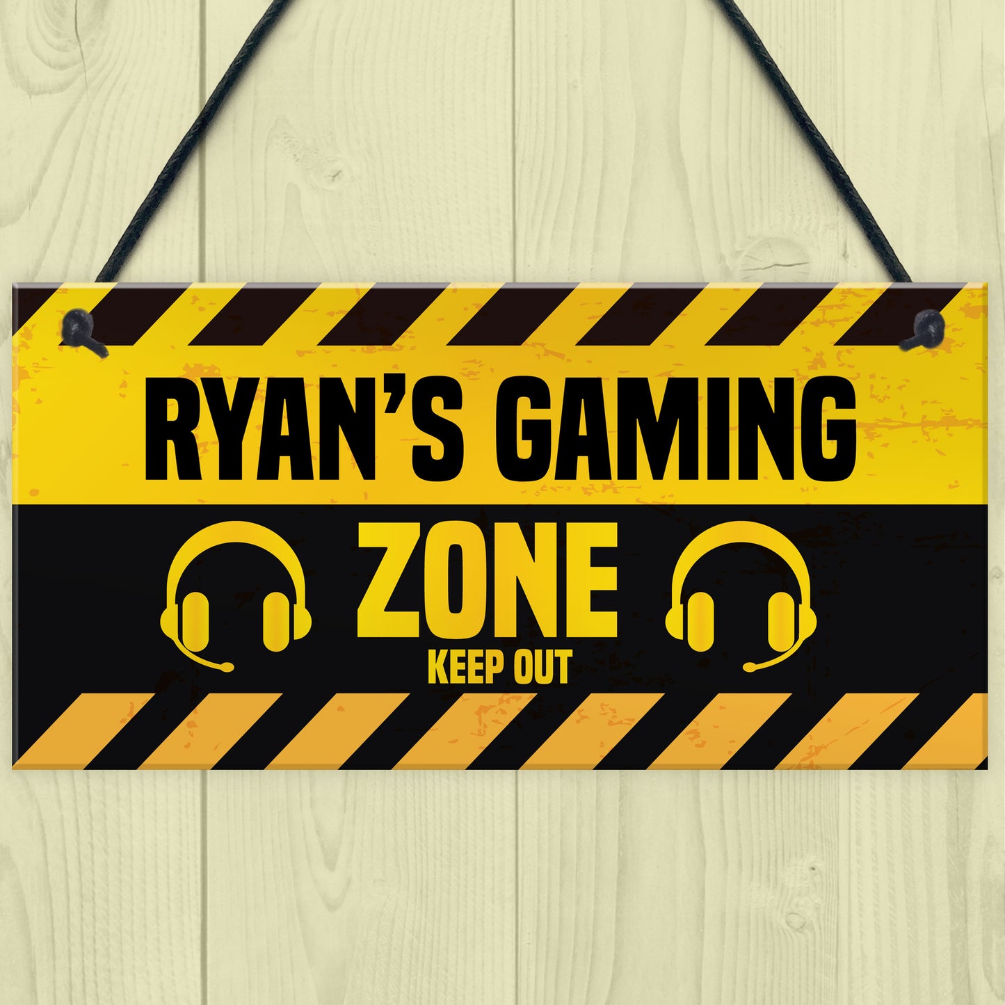 Funny Gaming Sign For Boys Bedroom Man Cave Personalised