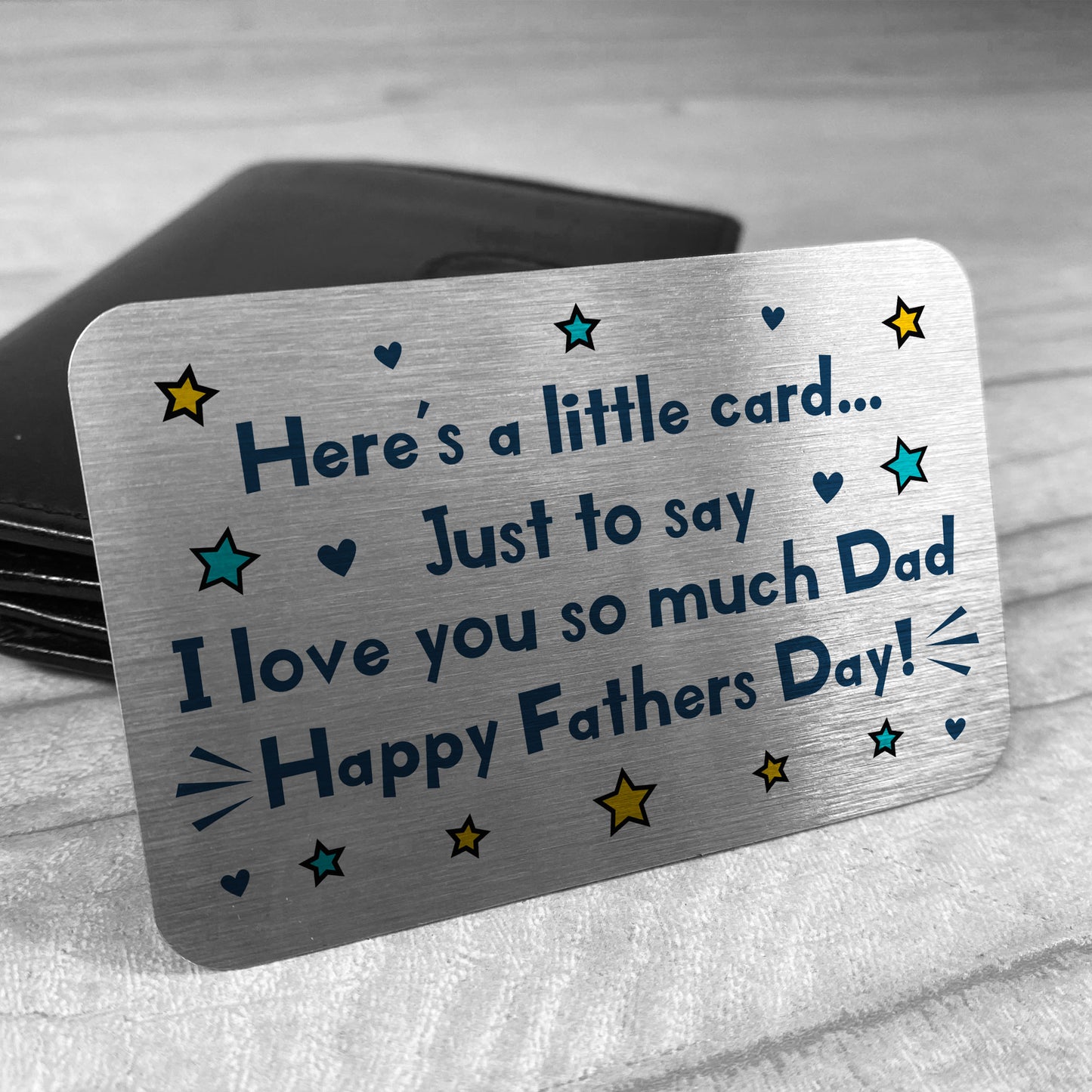 Fathers Day Gift For Dad From Daughter Son Metal Wallet Insert