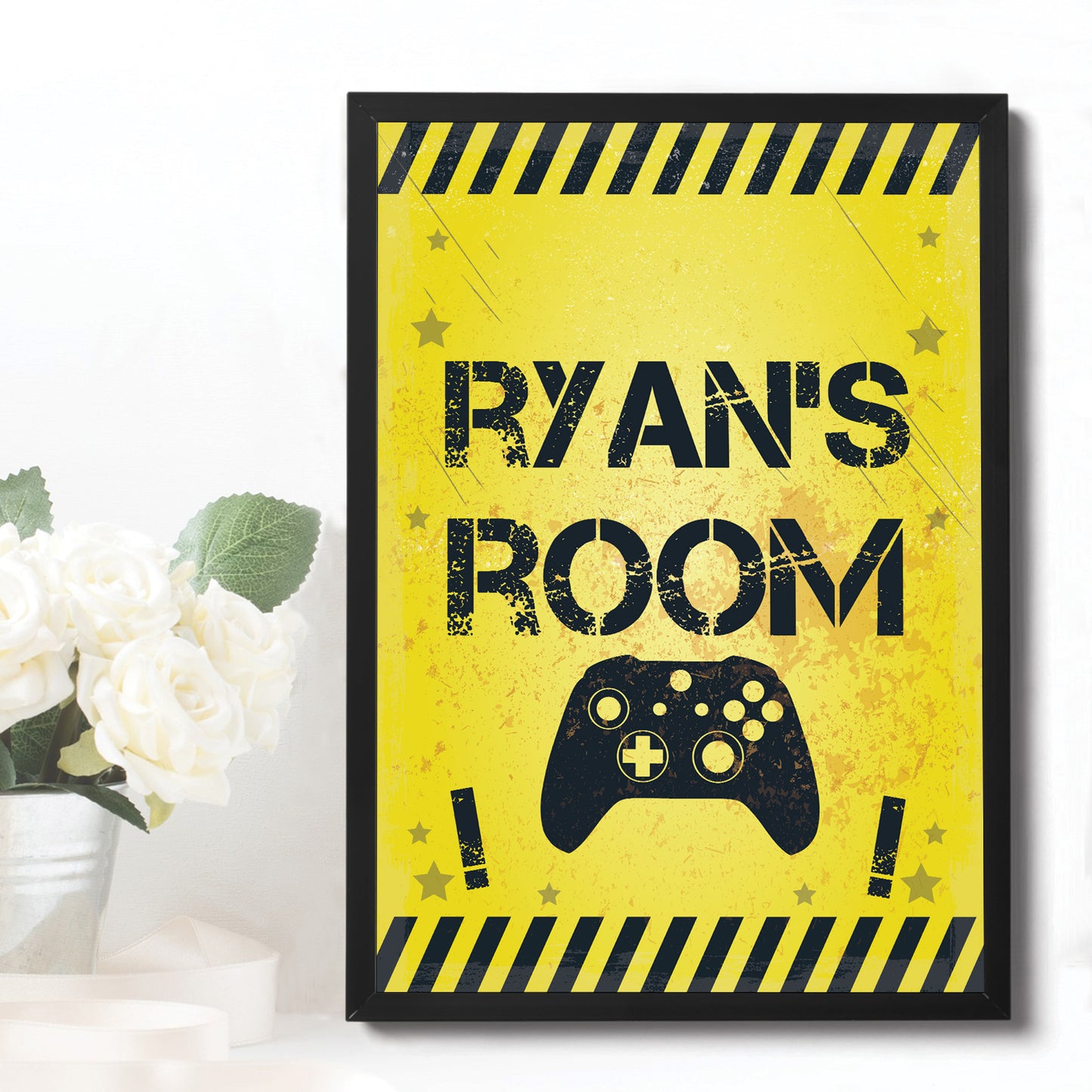 Personalised Bedroom Sign Print For Wall Boys Bedroom Decor Xbox