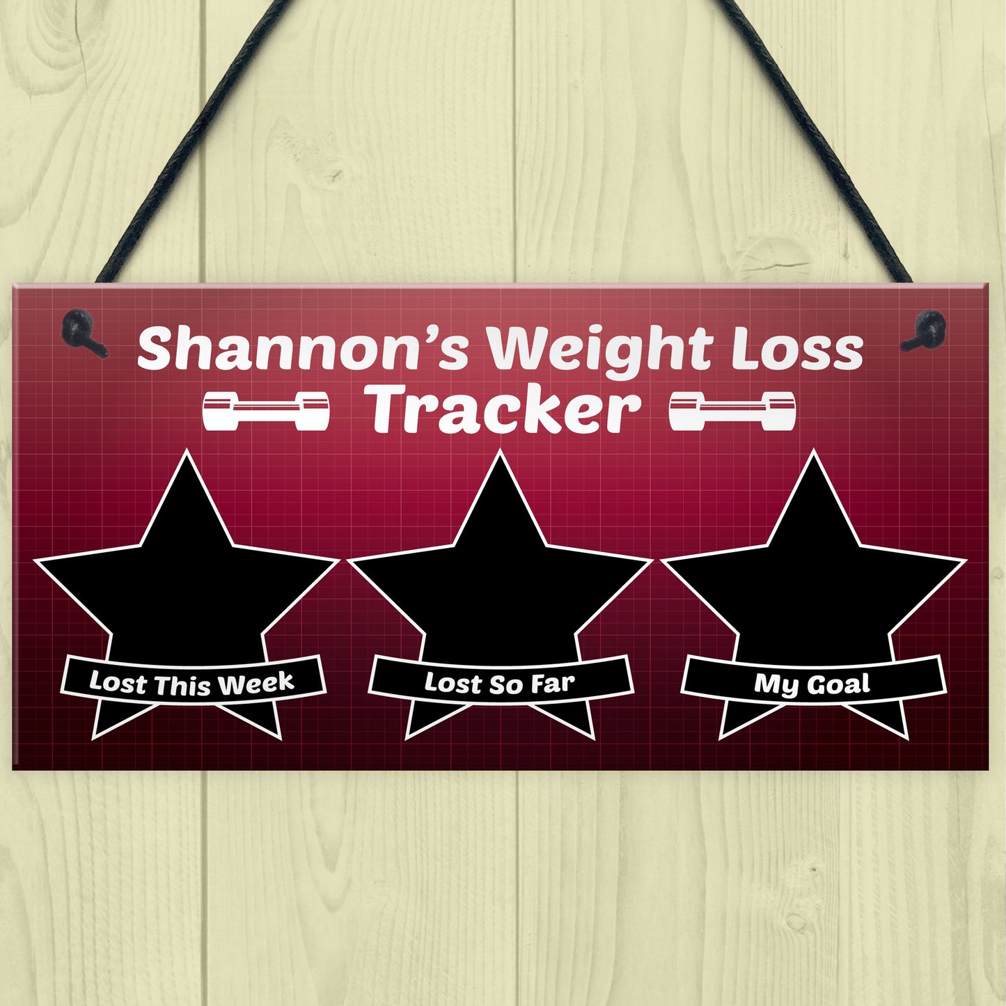 Weight Loss Personalised Countdown Plaque Diet Slimming Gifts