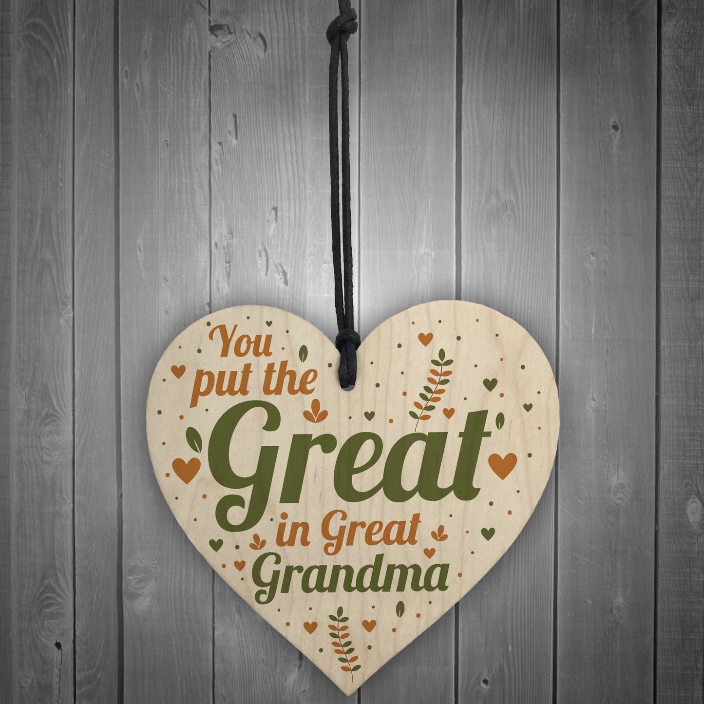 Great Grandma Birthday Christmas Card Gifts Wooden Heart Gift