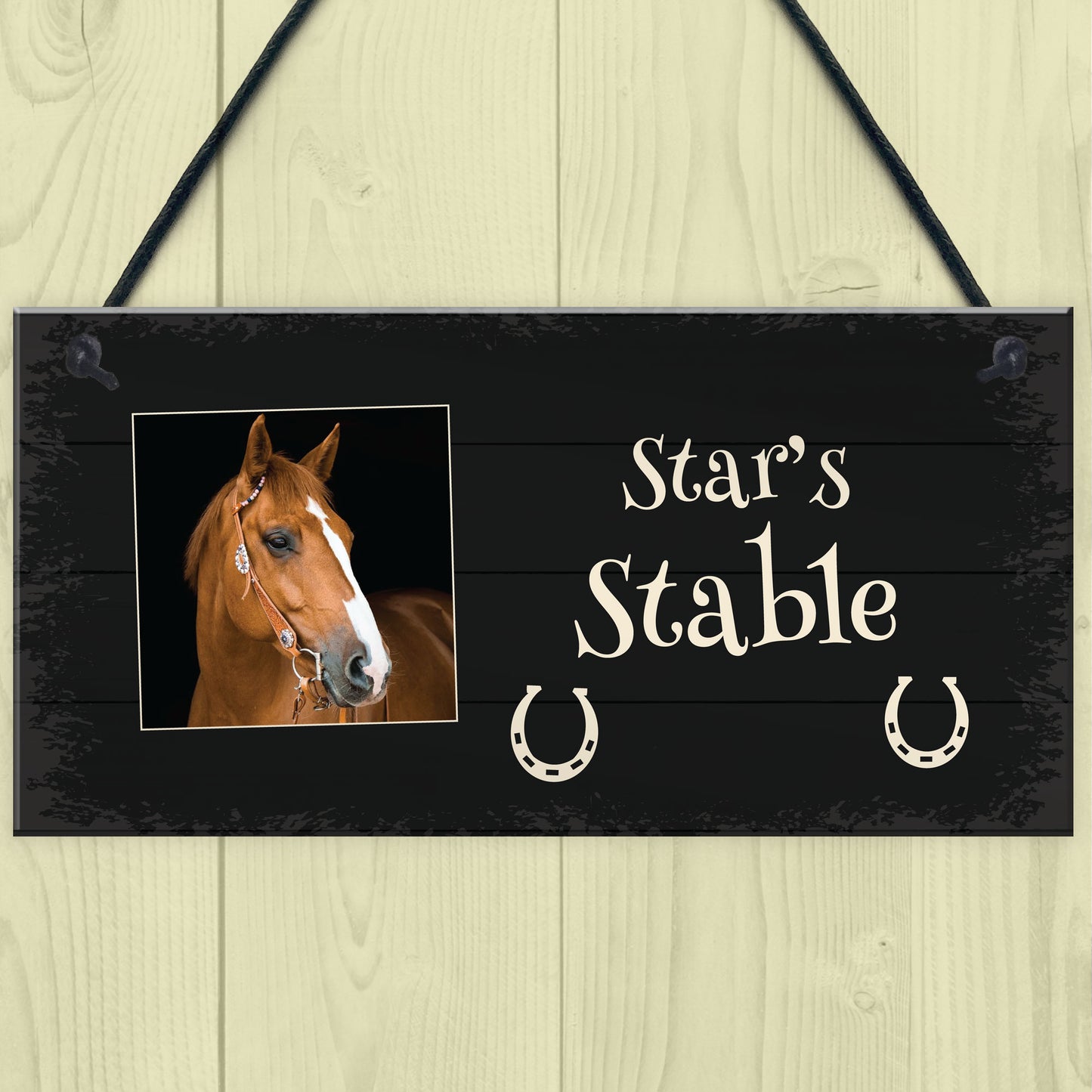 PERSONALISED Hanging Stable Sign Horse Lover Gift For Pet