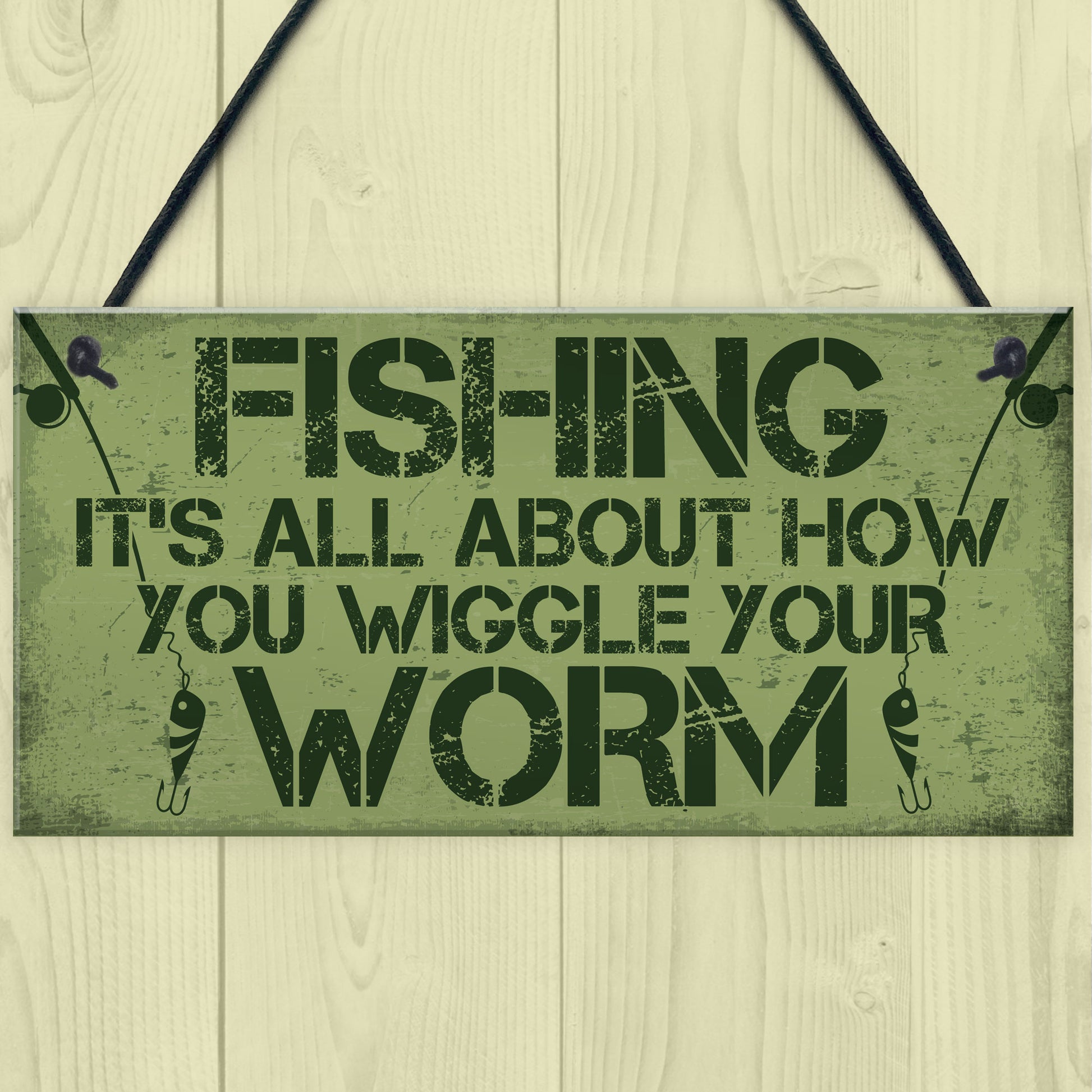 Gone Fishing Sign Plaque Funny Fishing Gifts For Men Man Cave – Red Ocean  Gifts